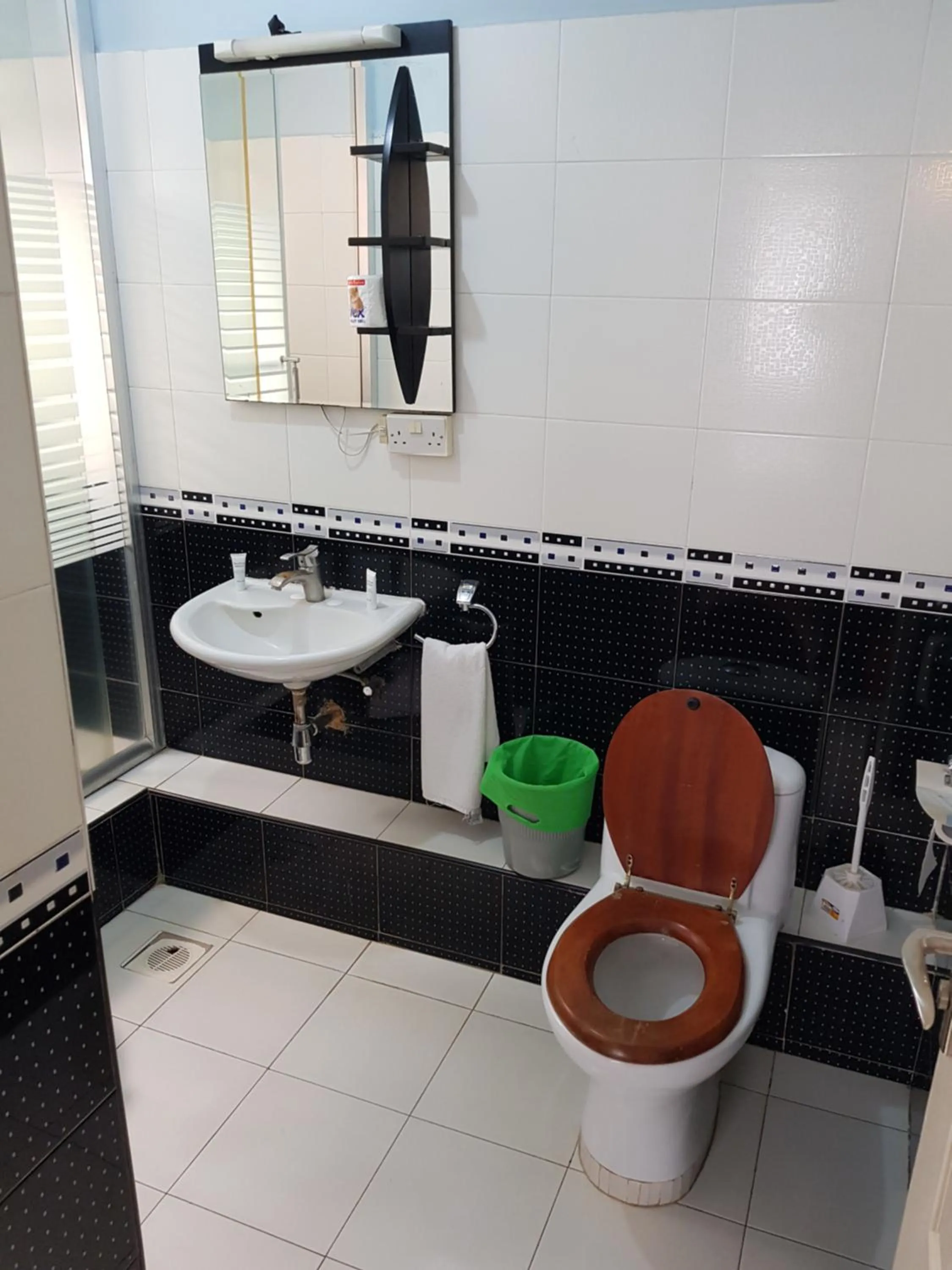 Shower in Natural Oak Apartments