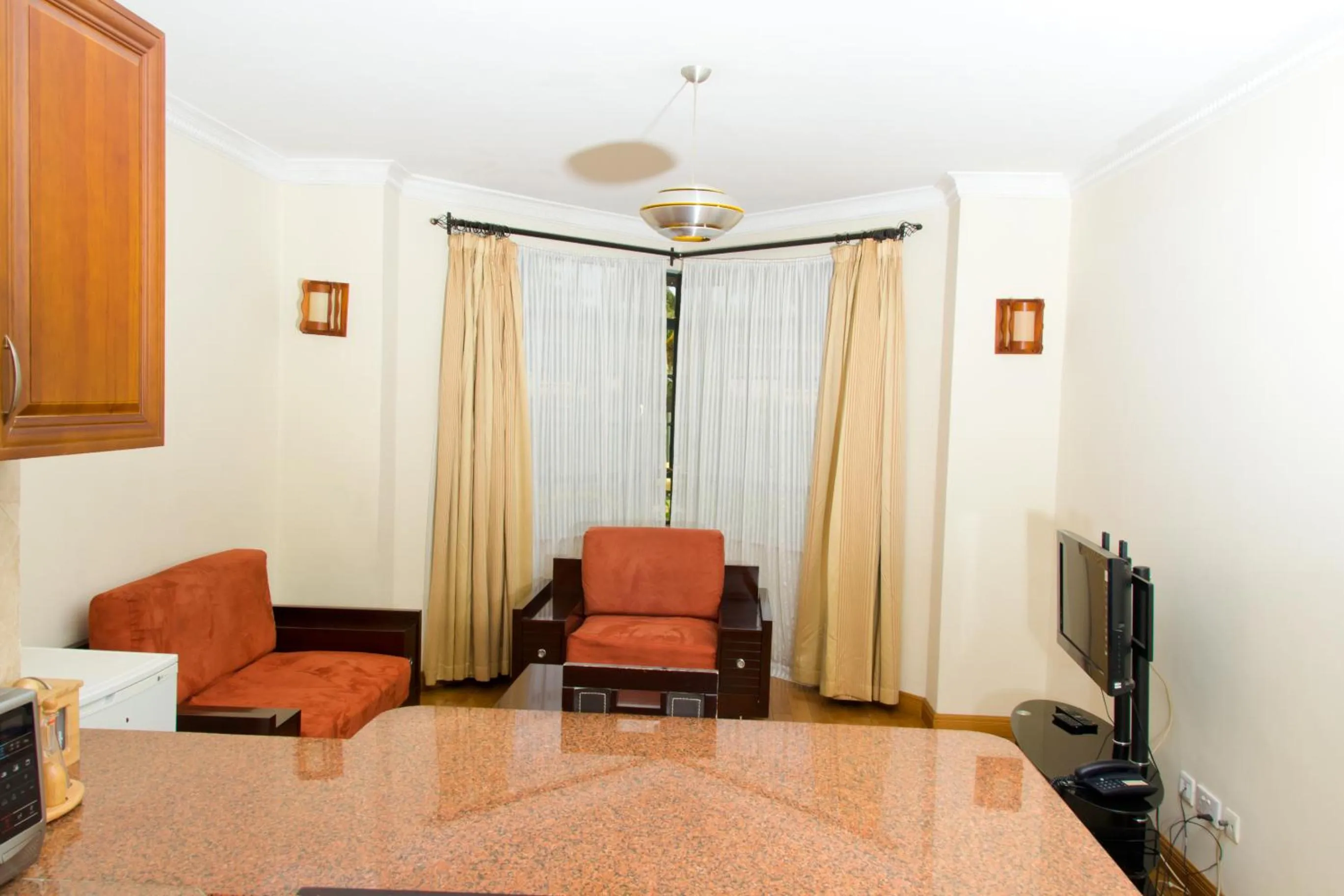 Living room in Natural Oak Apartments