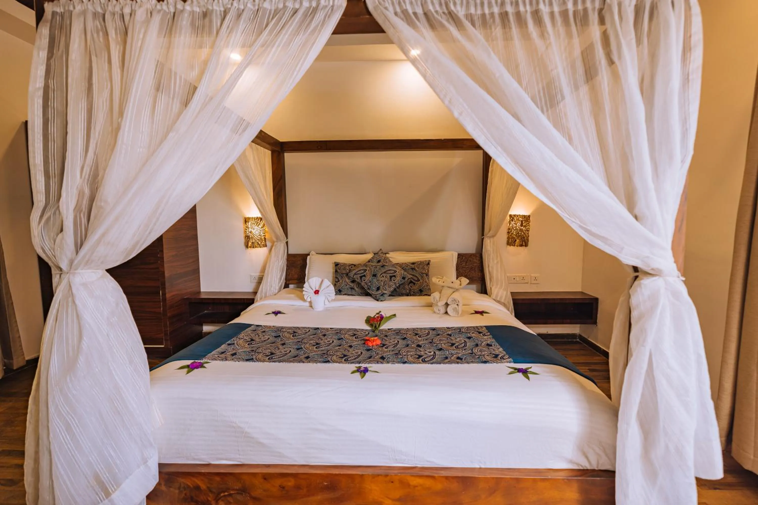 Bed in Elixir Woods Luxury Resort And Spa, Munnar