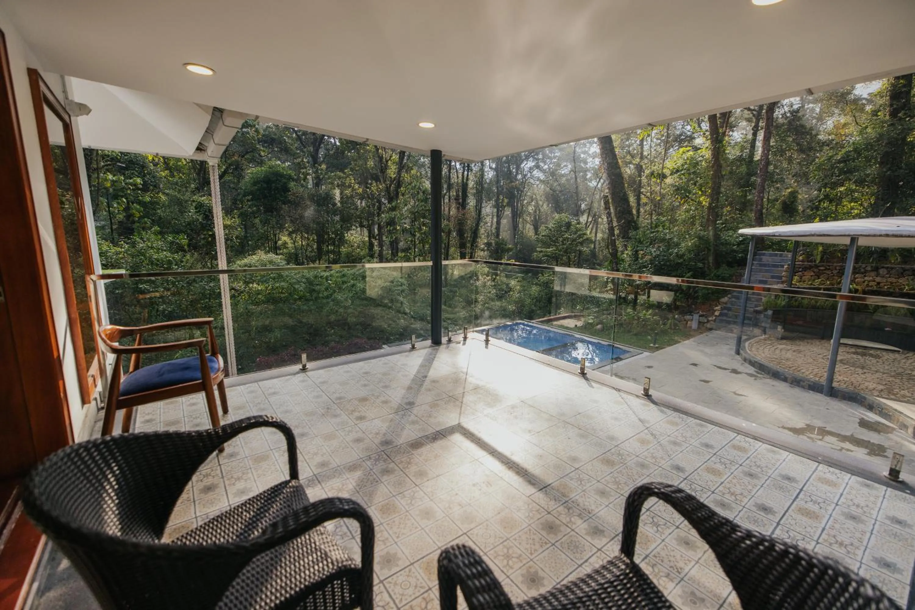 Balcony/Terrace in Elixir Woods Luxury Resort And Spa, Munnar