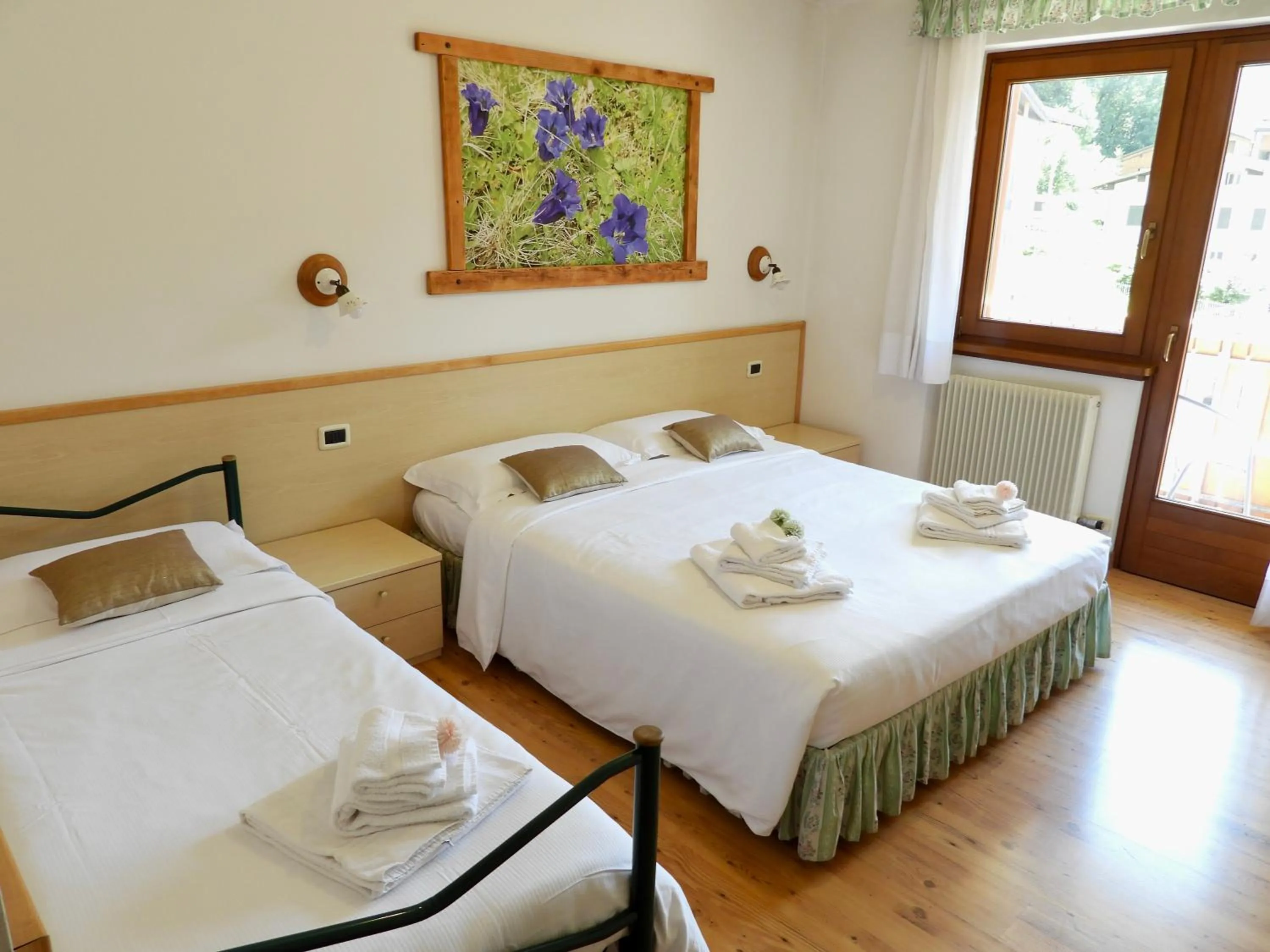 Bed in Hotel Garnì Maffei