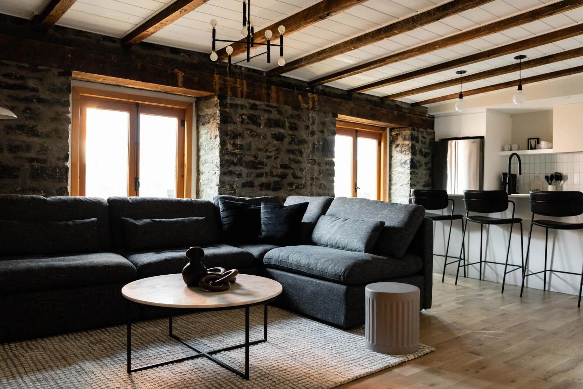 Kitchen or kitchenette in Maison Place Royale by Luxury In Transit