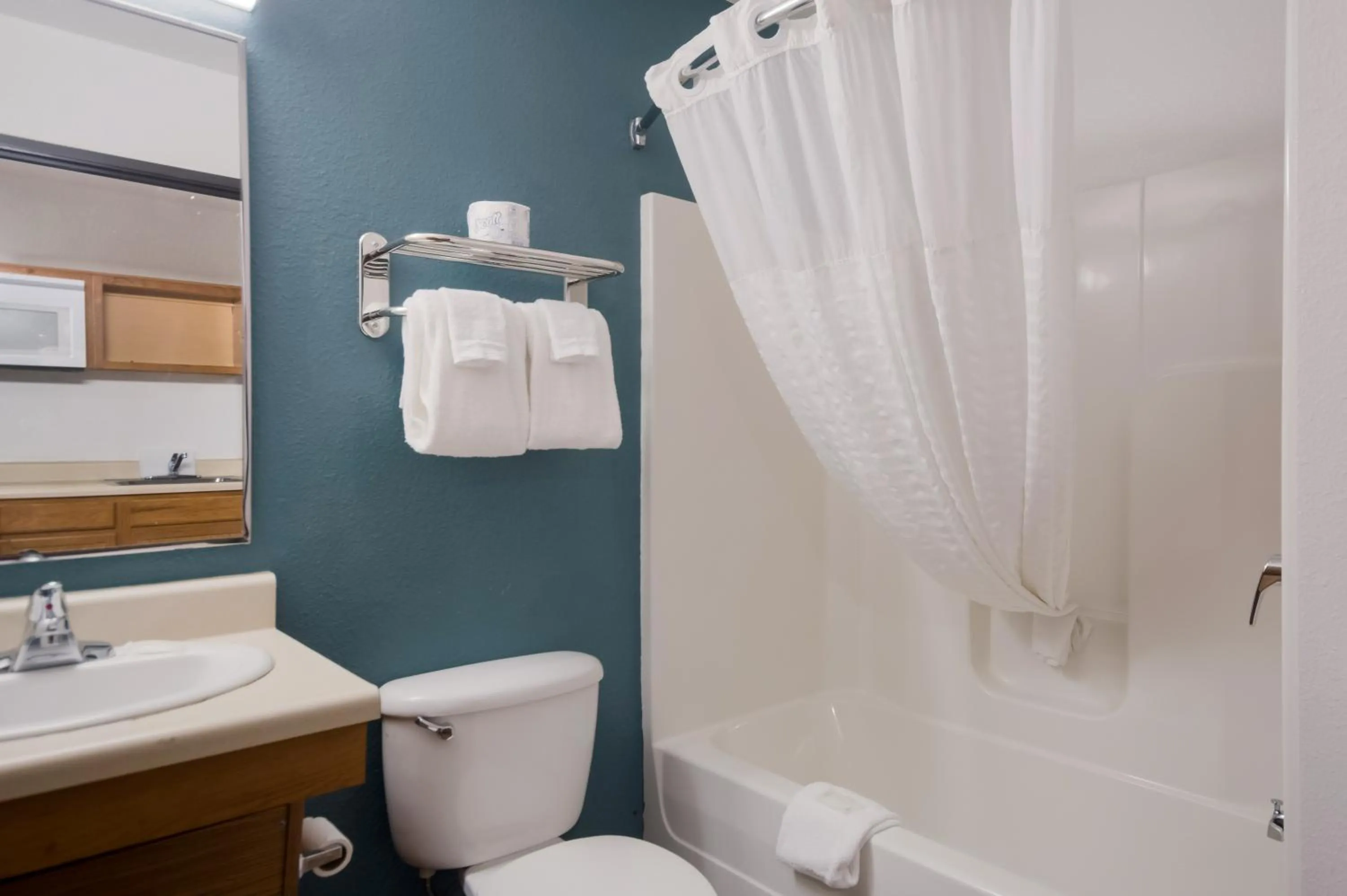 Bathroom in WoodSpring Suites Johnson City