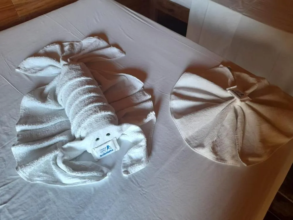 towels in Pousada Casa de Madeira