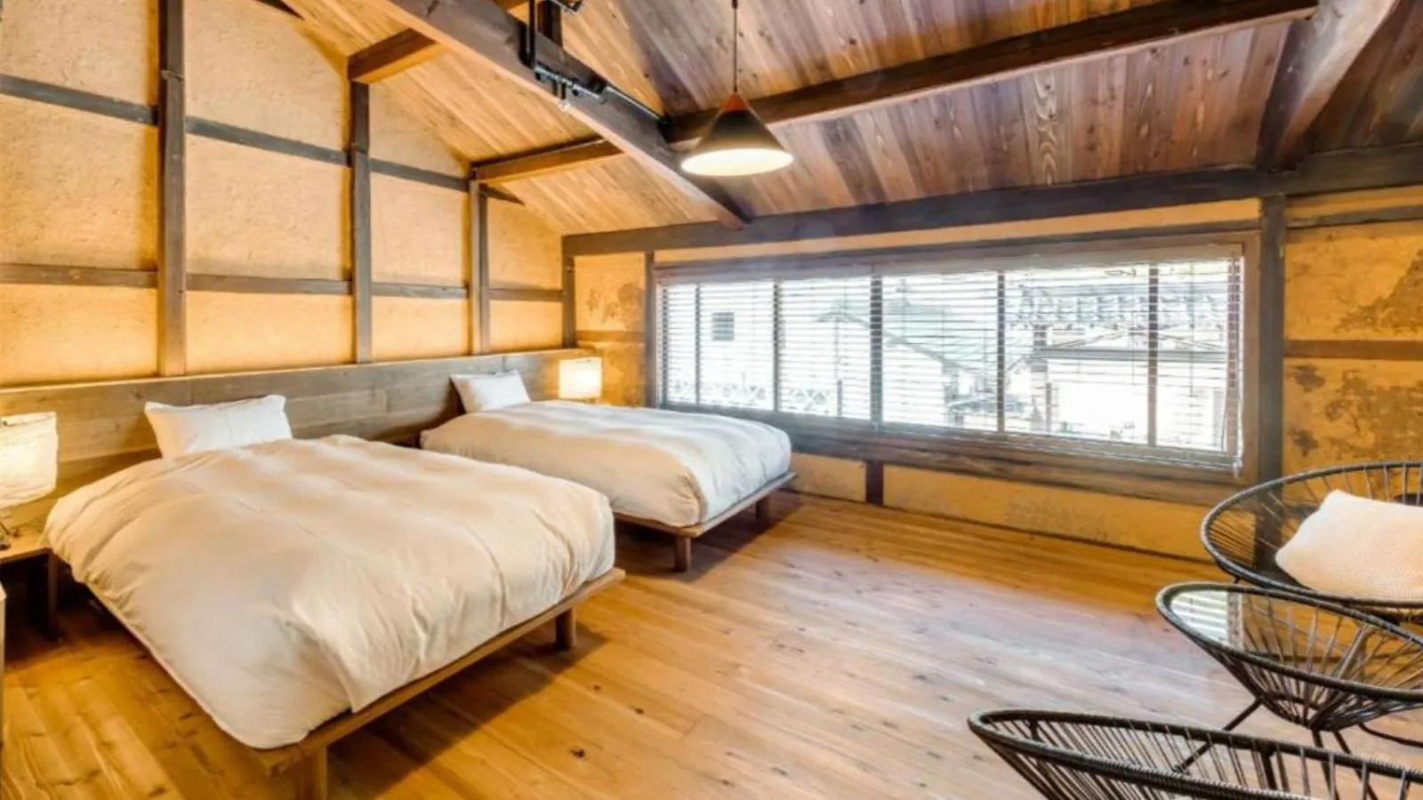 Bed in EN Takeda Castle Town Hotel