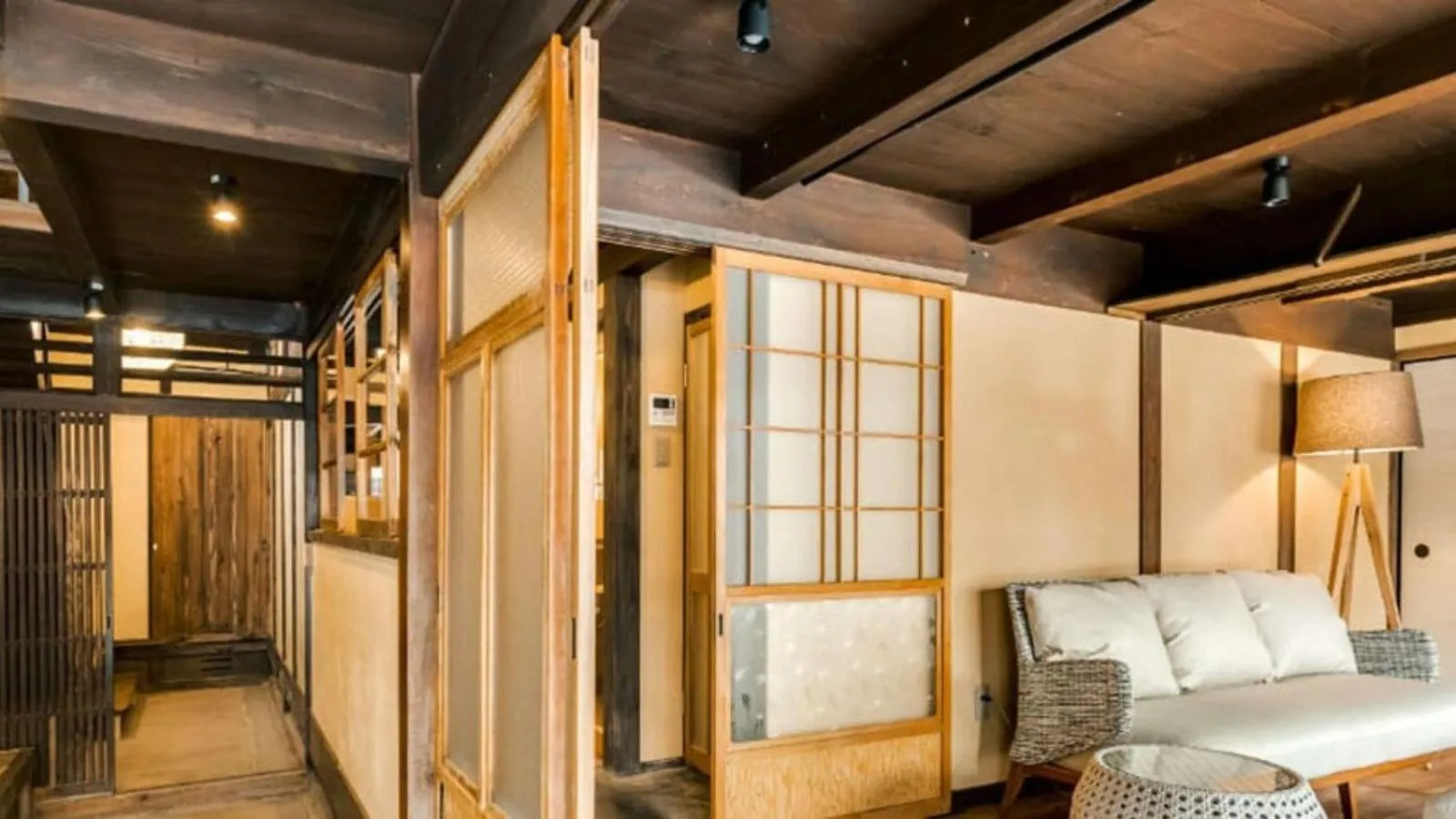 Photo of the whole room, Bed in EN Takeda Castle Town Hotel
