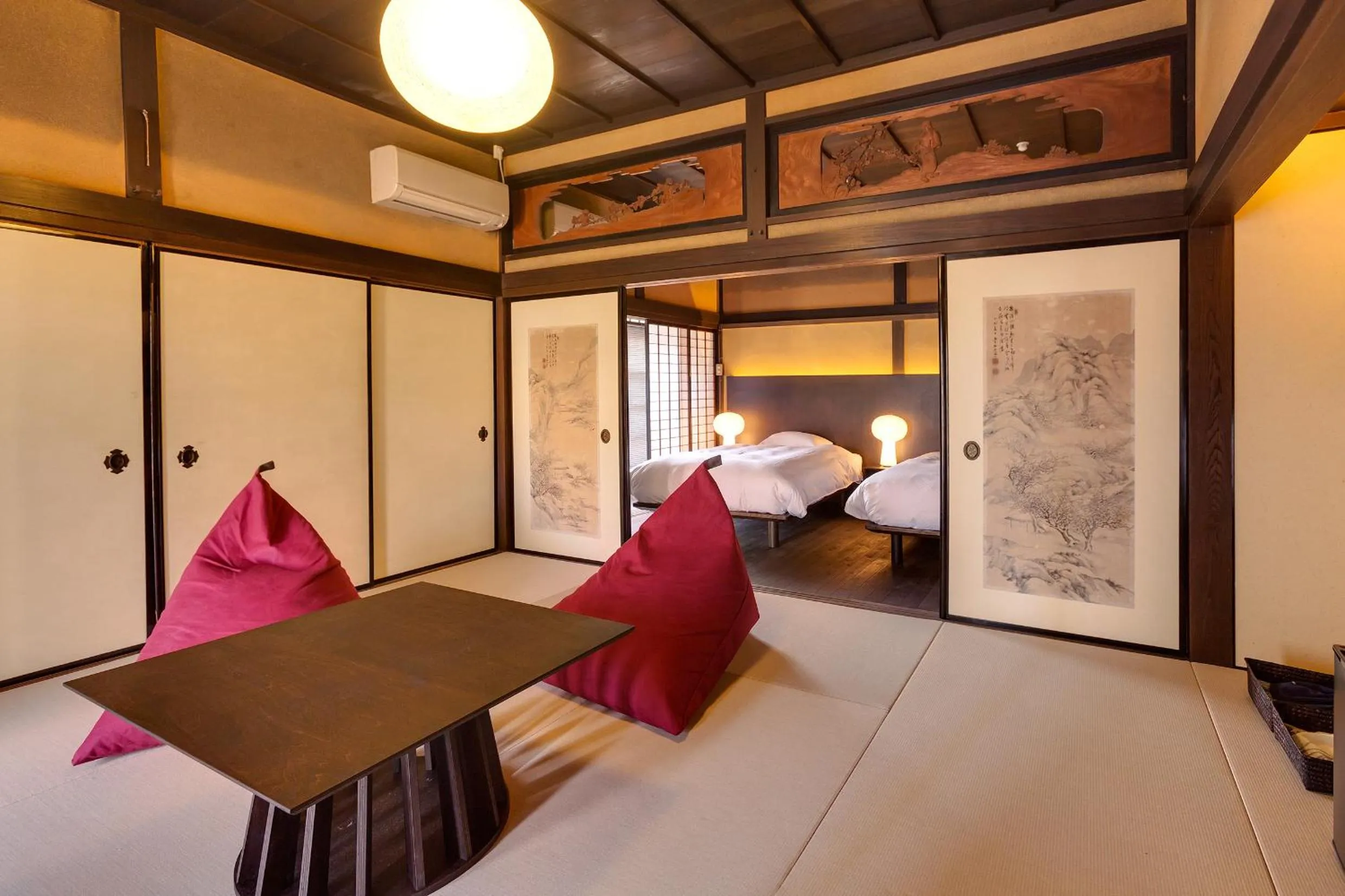 Photo of the whole room, Bed in EN Takeda Castle Town Hotel