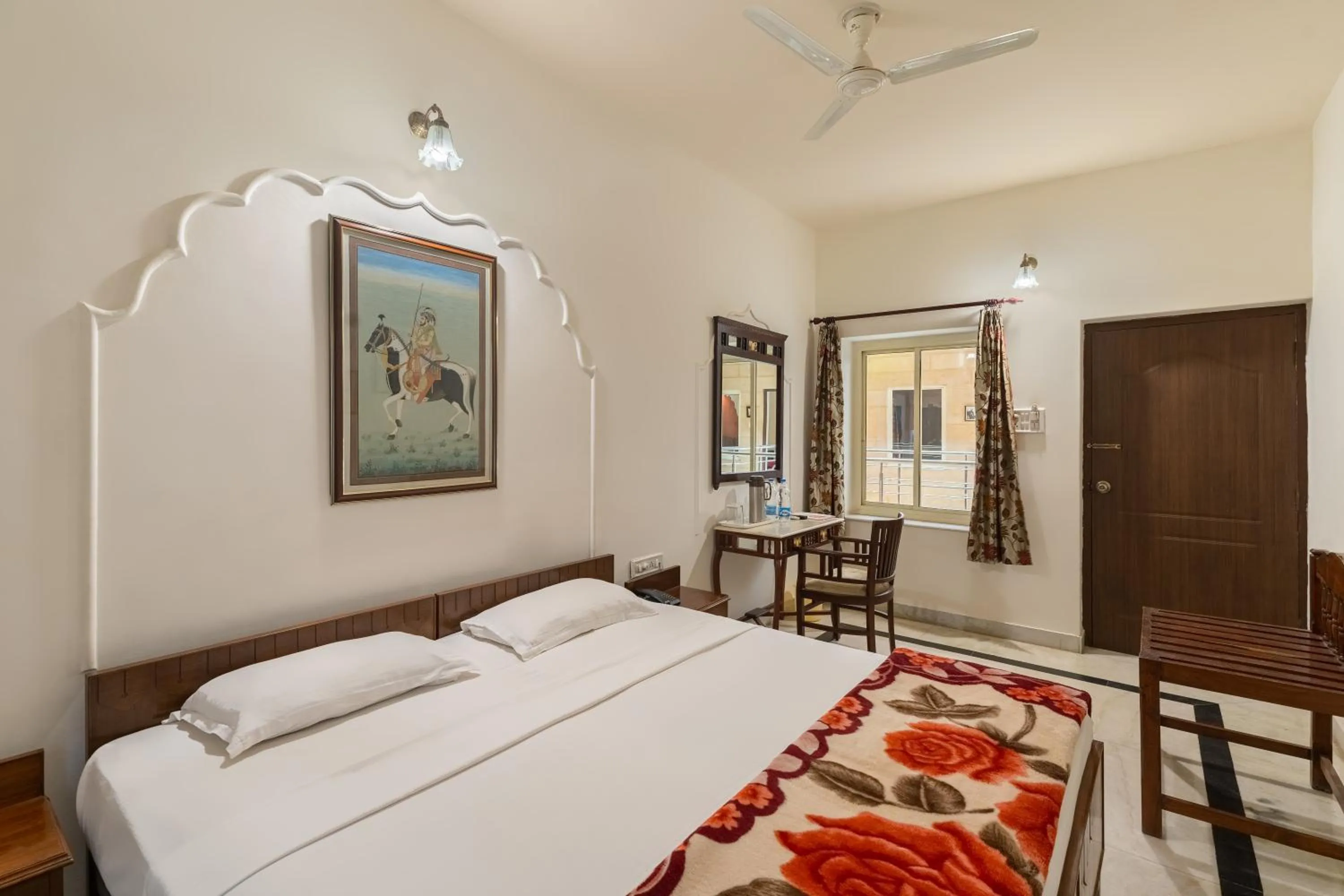 Photo of the whole room, Bed in WelcomHeritage Kalyan Bhawan Hotel