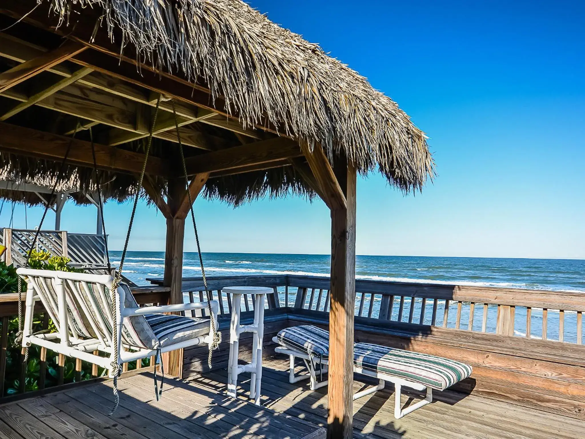 Large Beachfront Deck on Car Free Beach - 5747 S. Atlantic Large Beachfront Deck on Car Free Beach - 5747 S. Atlantic
