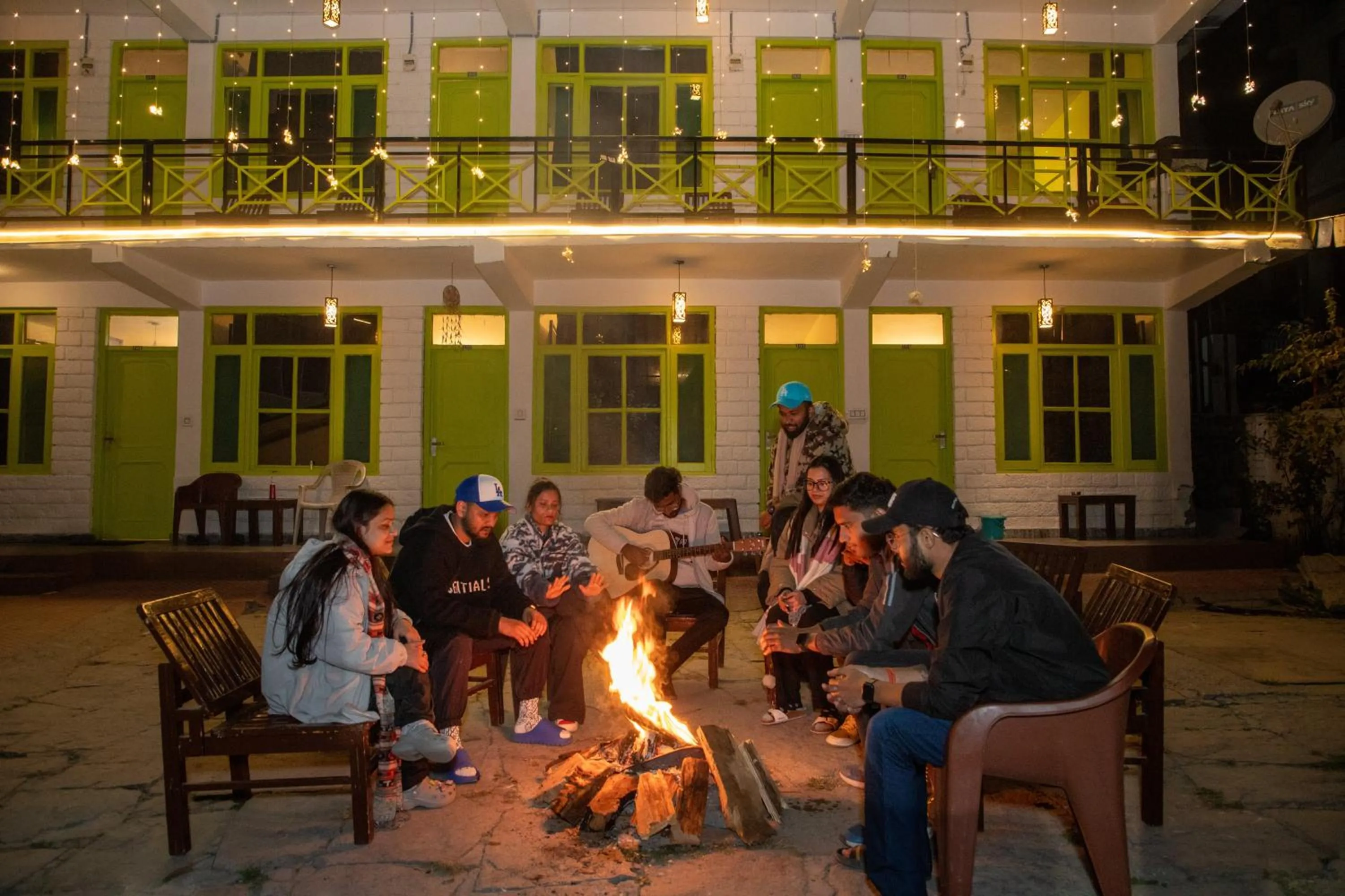 Seating area in Trippy Turtle Hostel