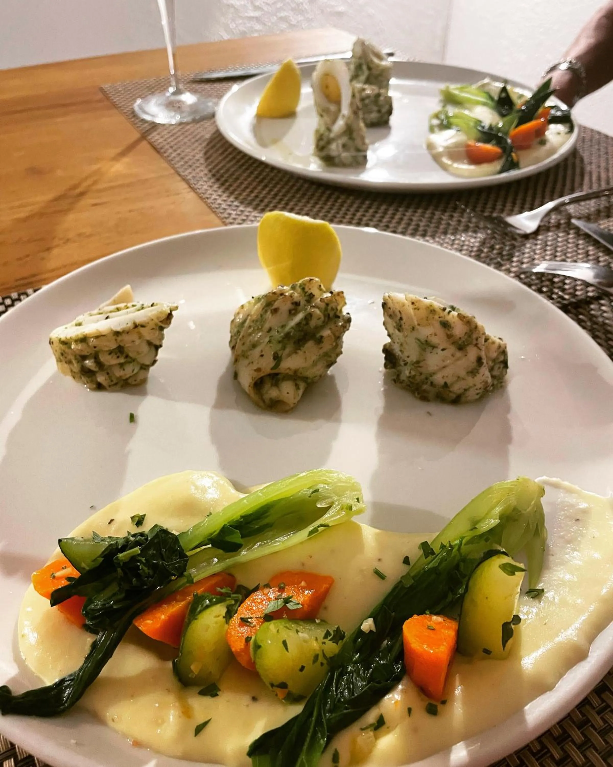 Dinner in Cosy Guest House Sous le Badamier