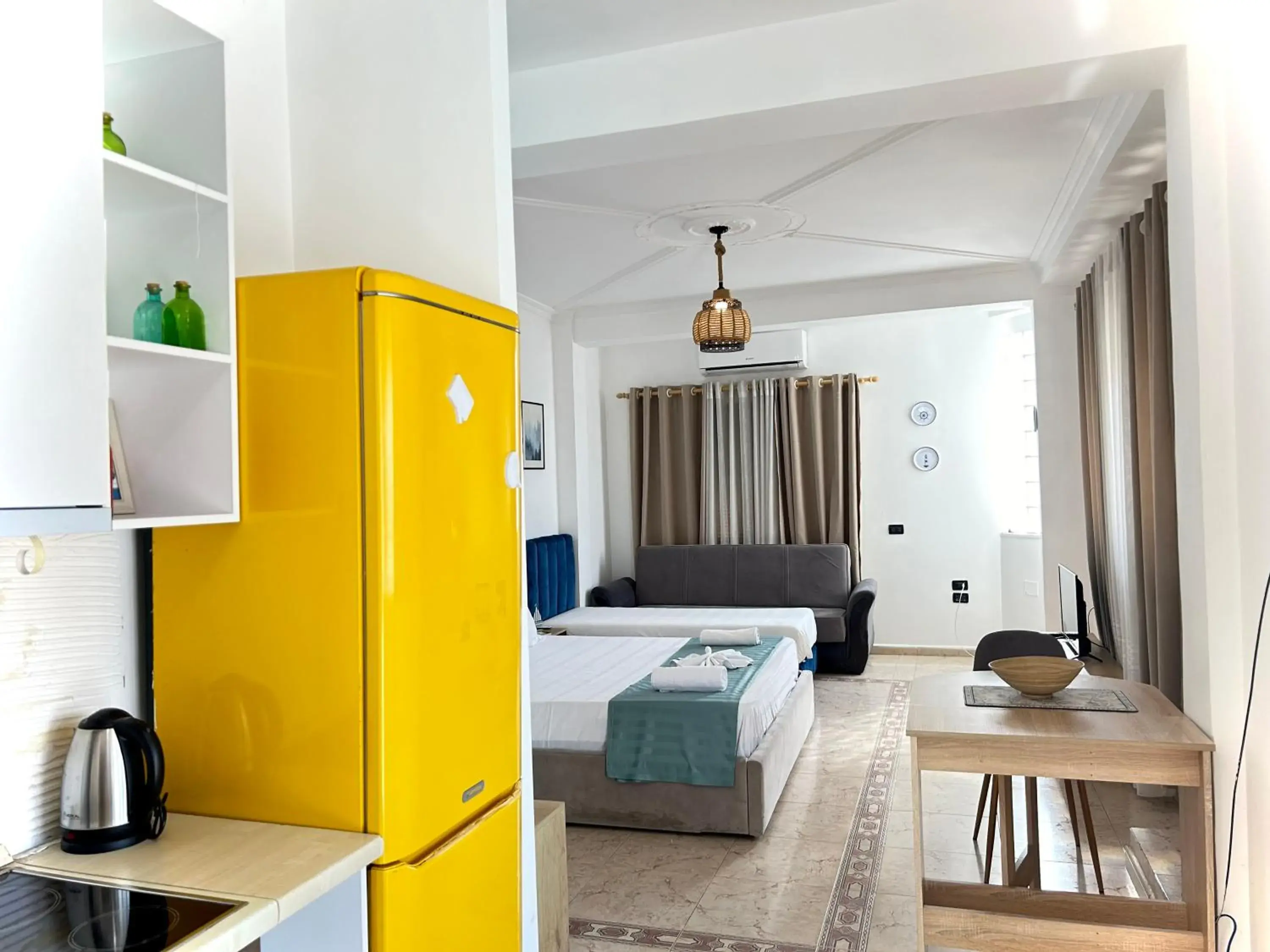 Deluxe Double Room with Balcony in Budget Retreat Tirana & Studios Deluxe Double Room with Balcony in Budget Retreat Tirana & Studios