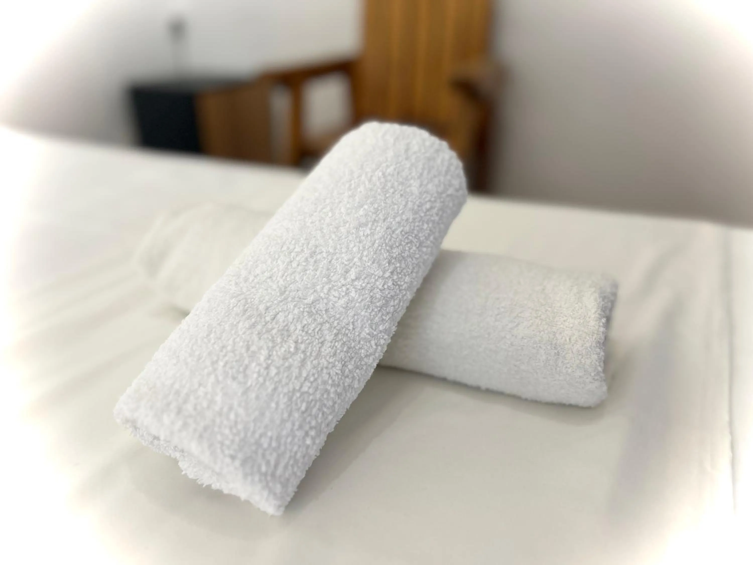 towels, Bed in Budget Retreat Tirana & Studios