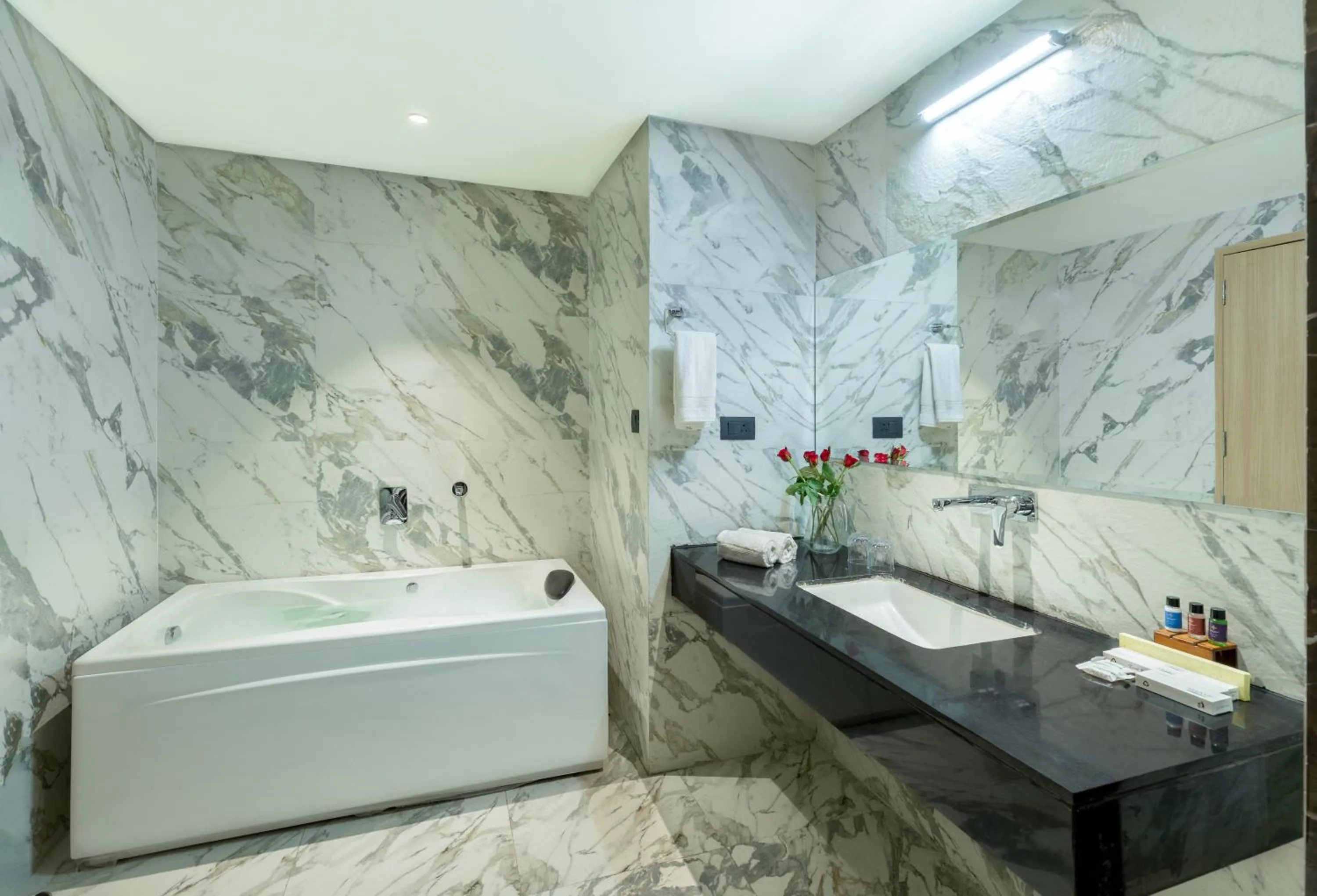 Bathroom in 7 rays hotel