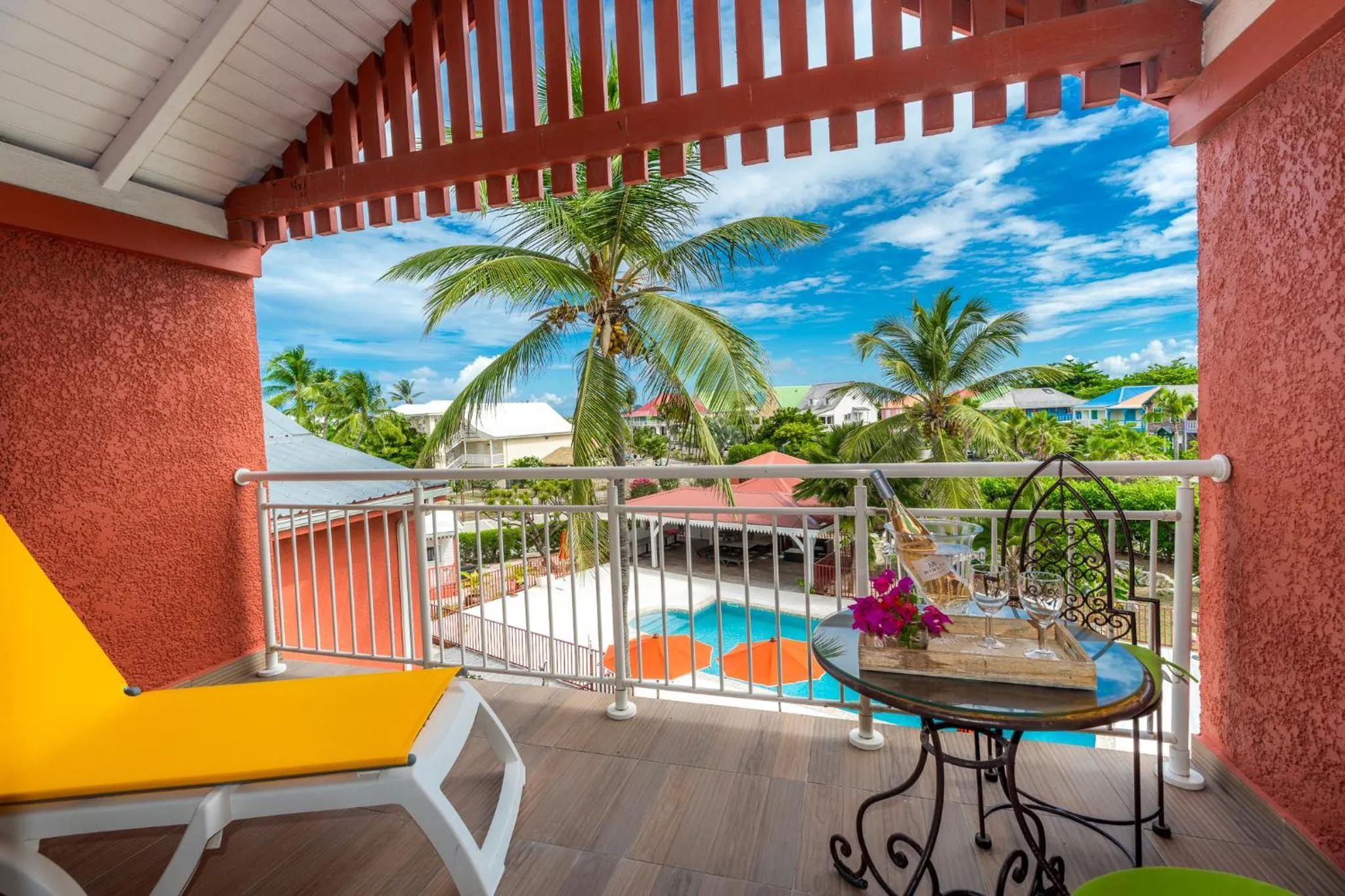 Pool view in Orient Bay Palm Court Residence 4 Stars