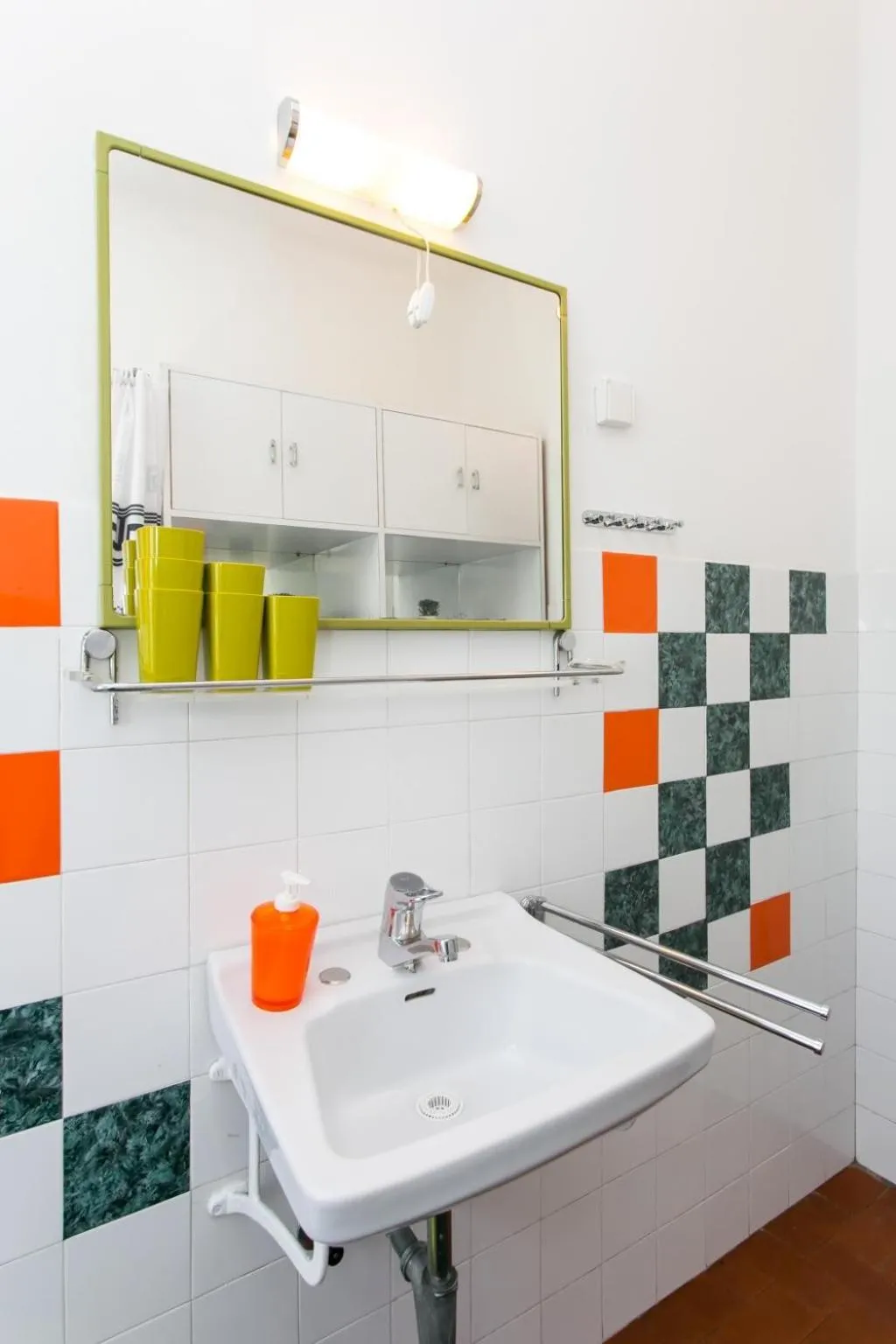 Bathroom in Apartment Blue & Green