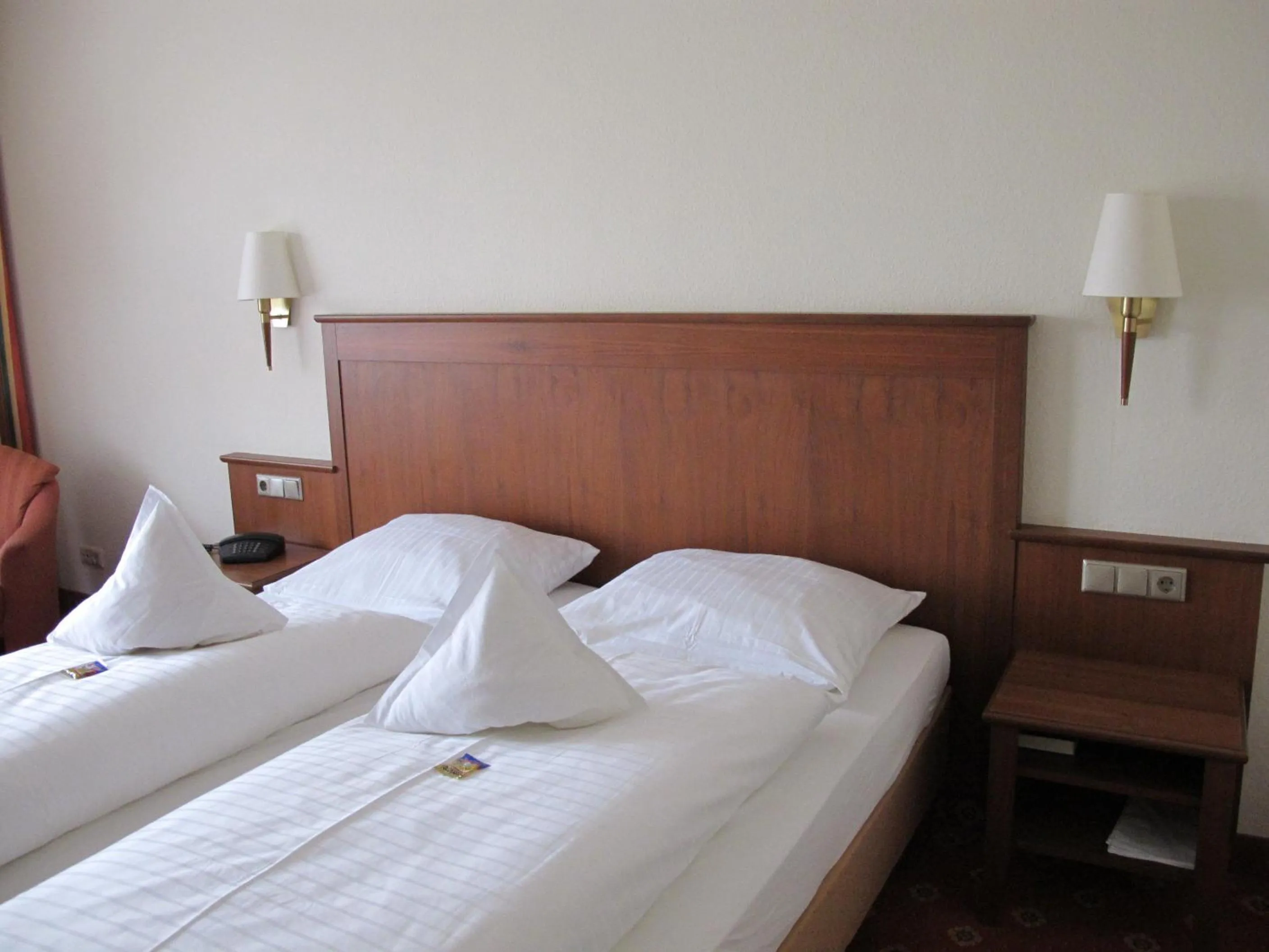 Decorative detail, Bed in Weinhotel Rose