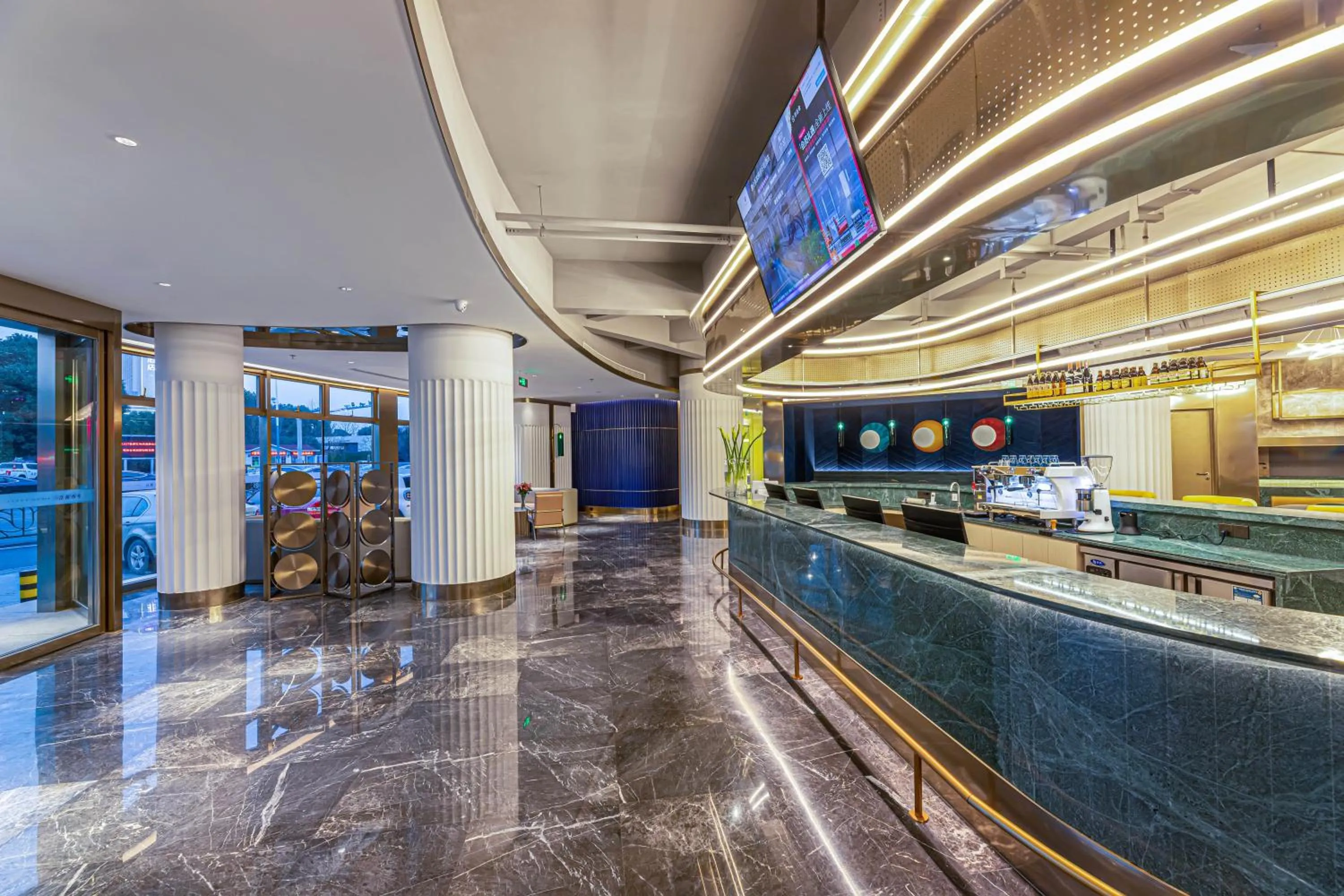 Lobby or reception in Zhangjiagang Pedestrian Street Manxin Hotel