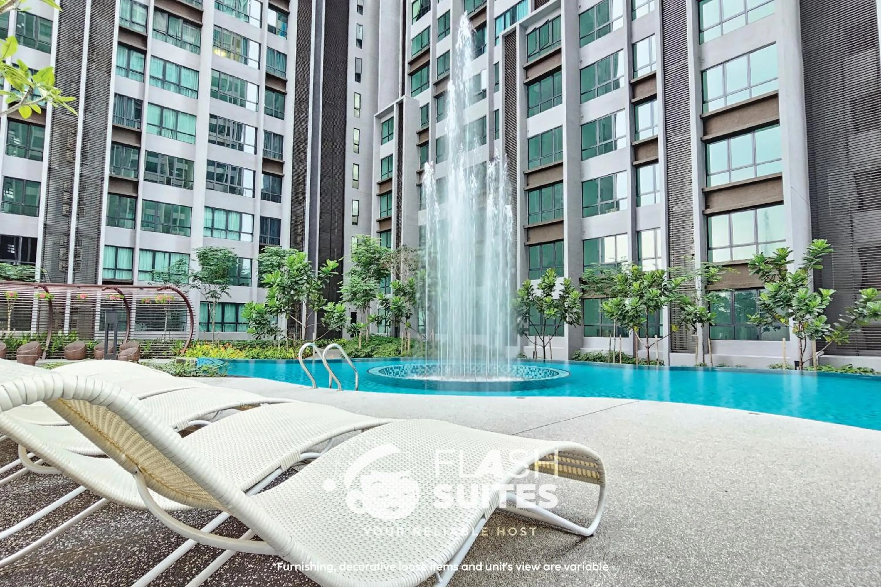 Swimming pool in Cubic Botanical Premium Suites @ Bangsar South