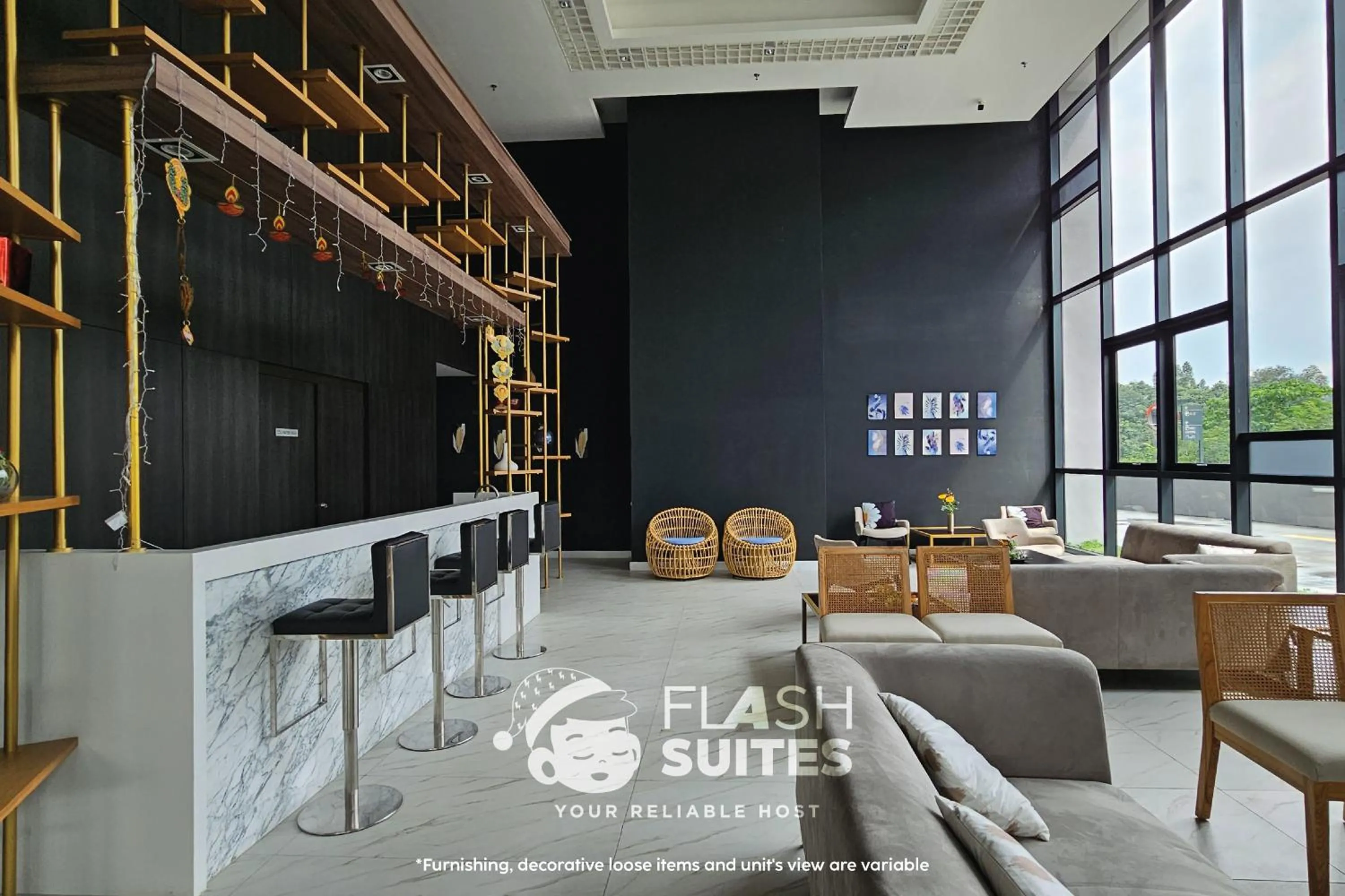 Seating area in Cubic Botanical Premium Suites @ Bangsar South