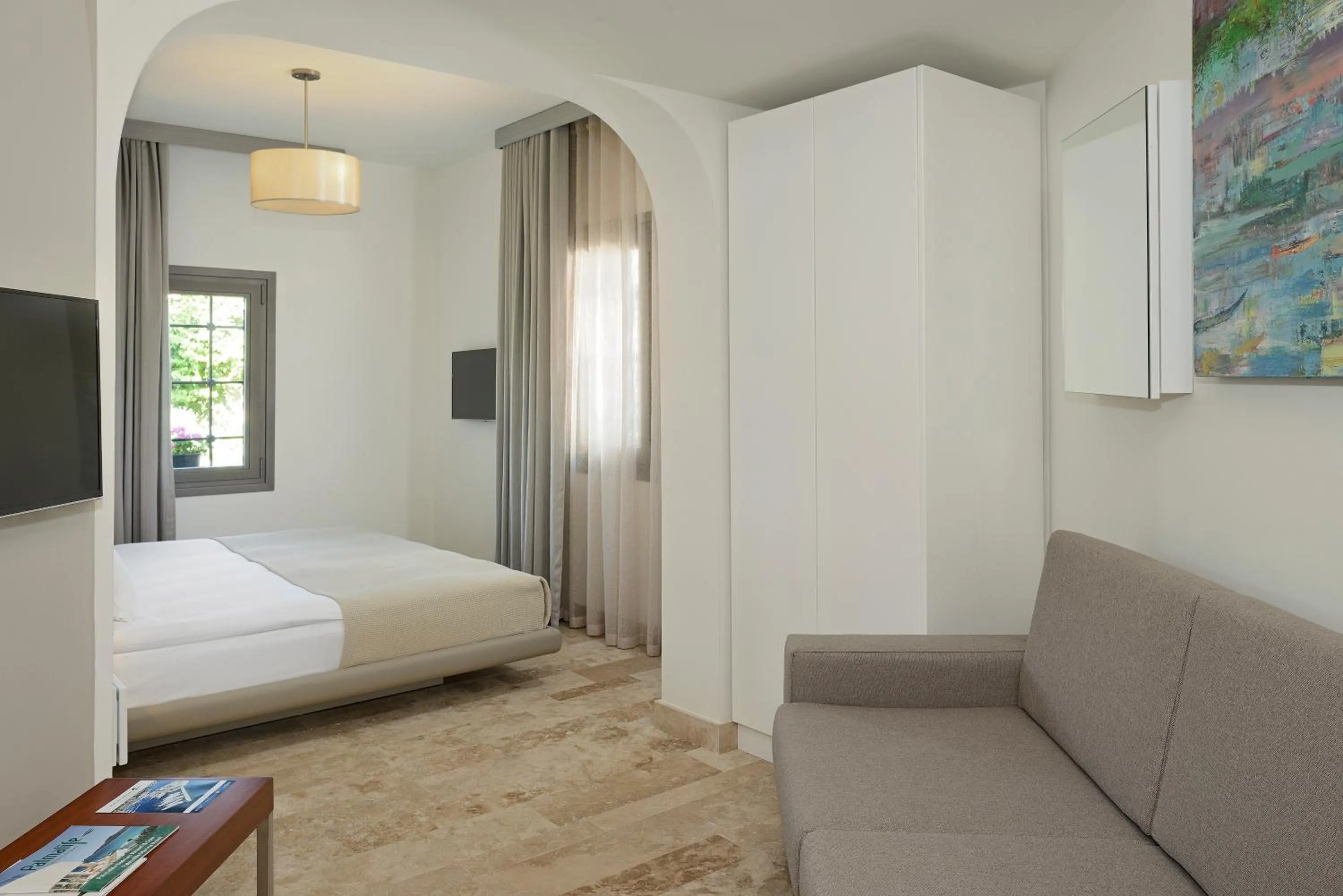 Living room, Bed in Yalikavak Marina Garden Hotel