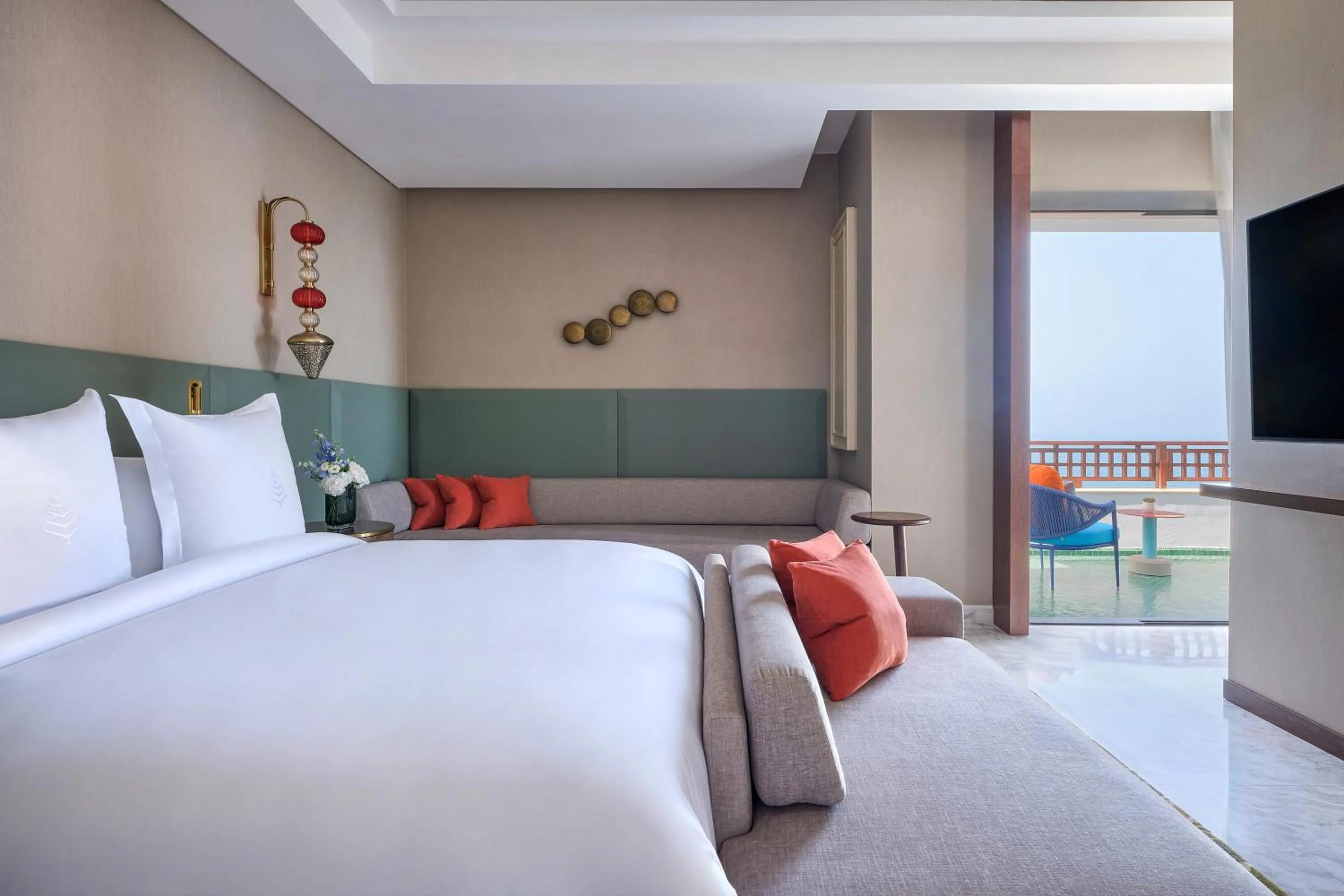 Bed in Four Seasons Hotel Rabat at Kasr Al Bahr