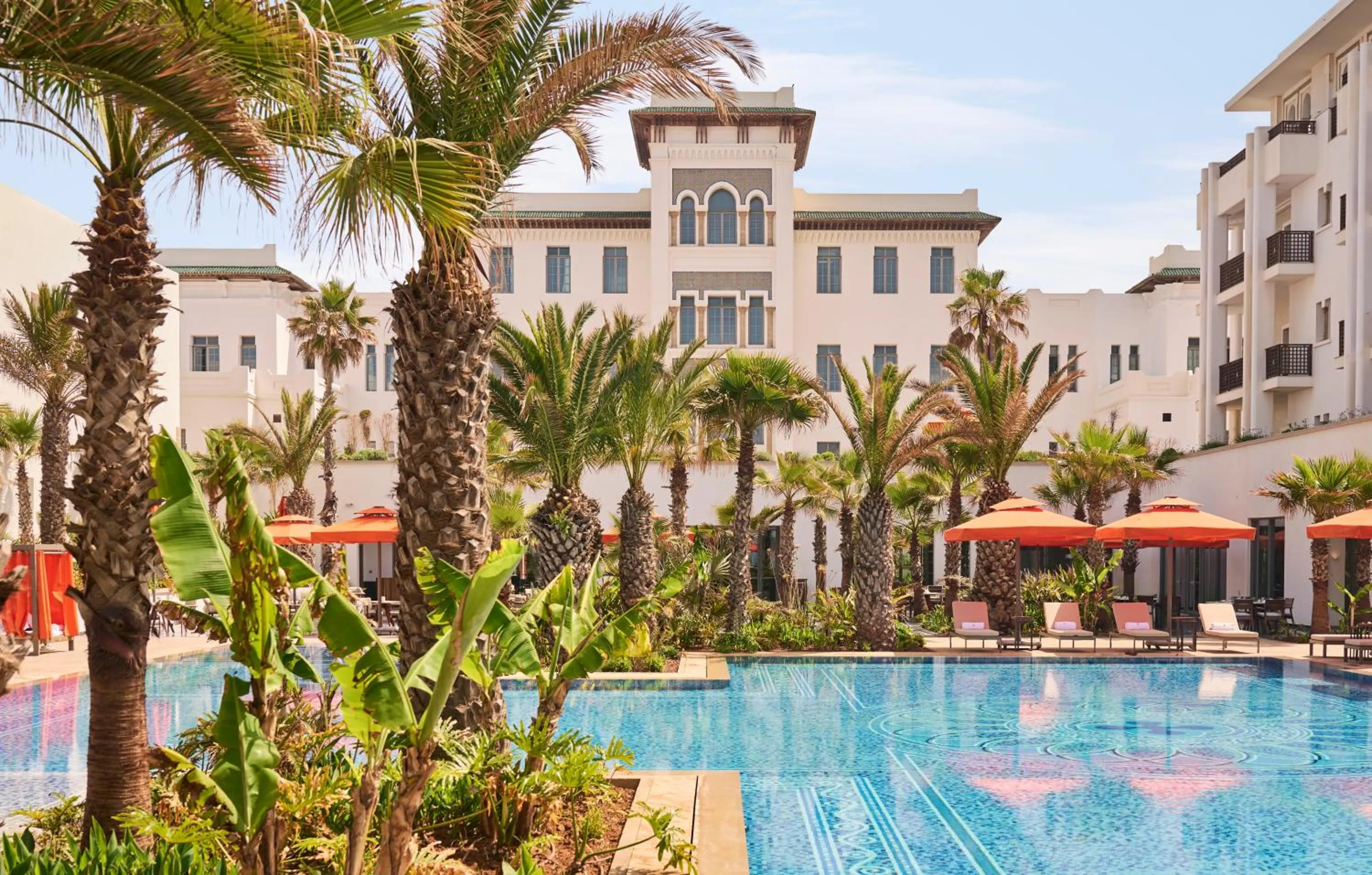 Pool view in Four Seasons Hotel Rabat at Kasr Al Bahr