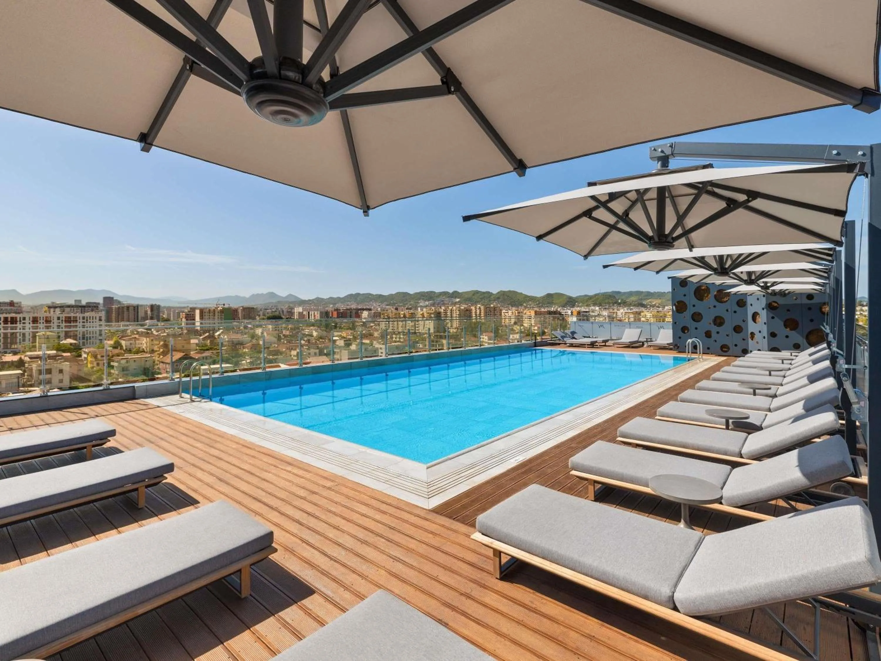 Pool view in Mercure Tirana