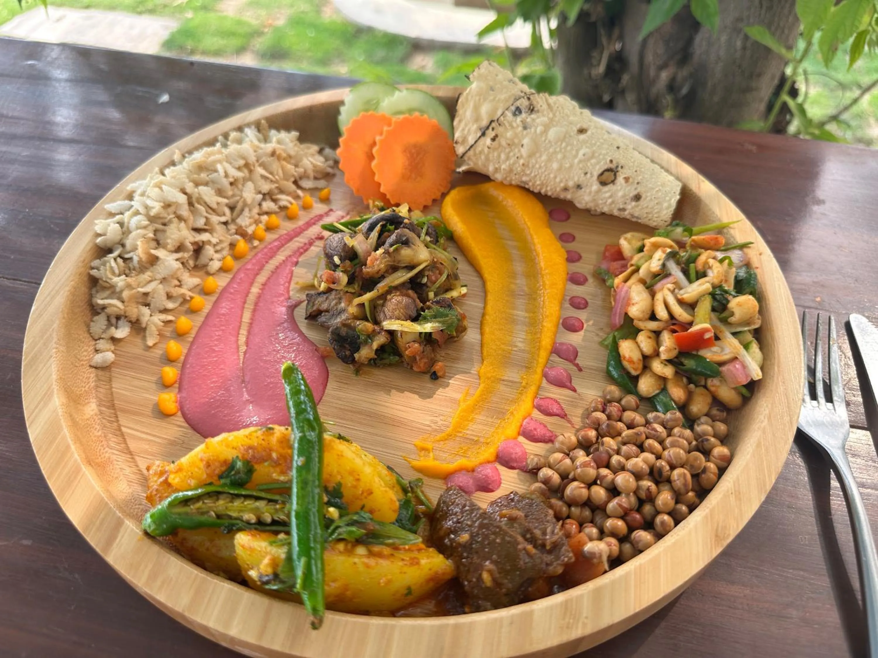 Food in Lumbini Five Elements Hotel