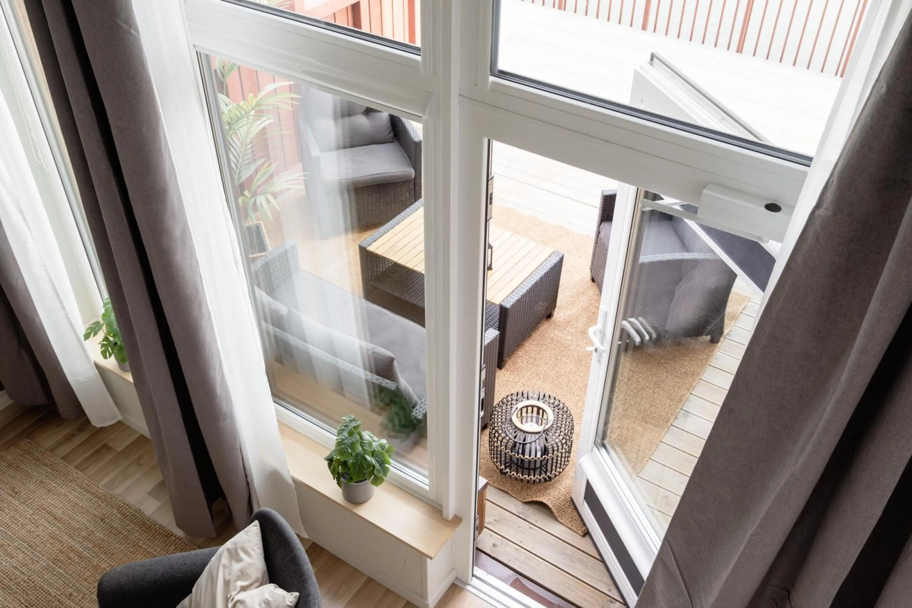 Patio in Waterfront Cabins