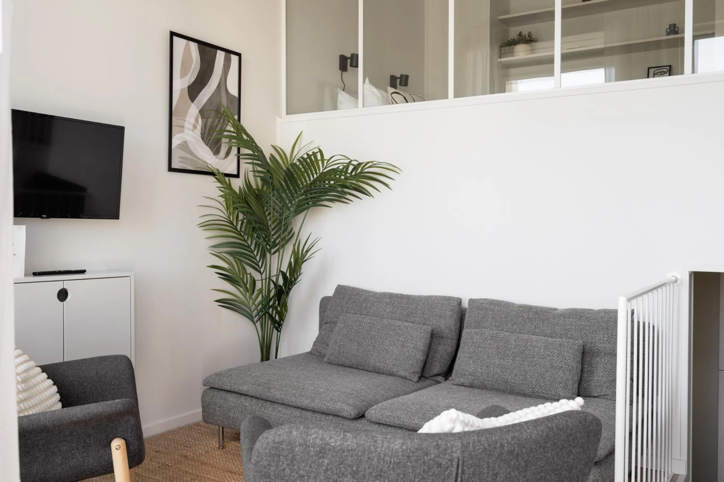 Living room in Waterfront Cabins
