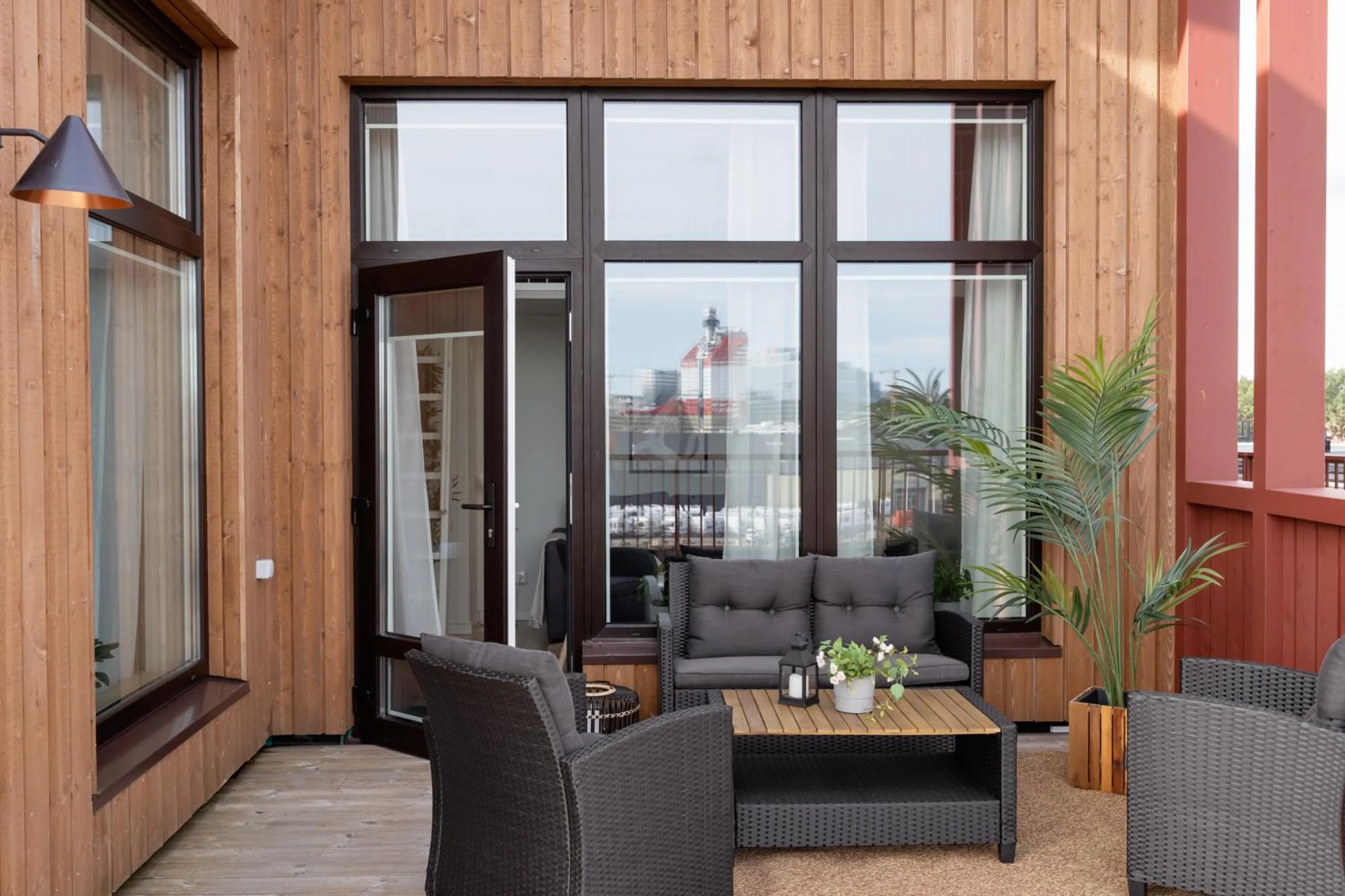 Patio in Waterfront Cabins
