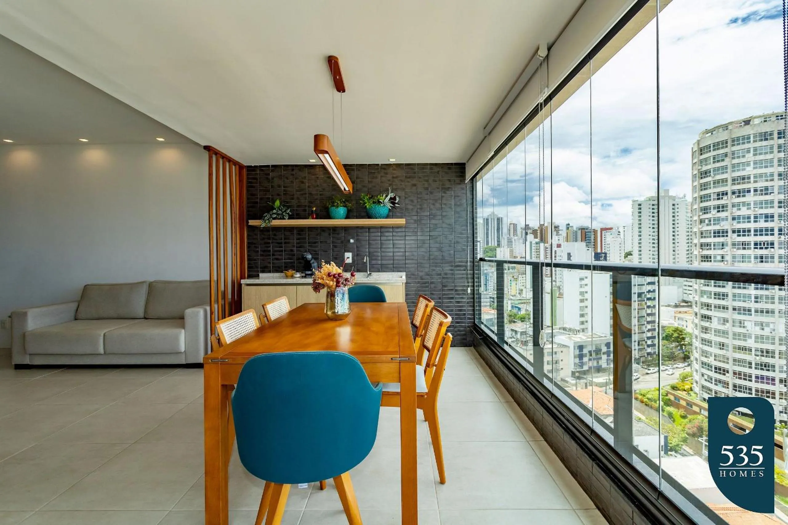 Balcony/Terrace in Lindo e aconchegante com vista panorâmica na Barra