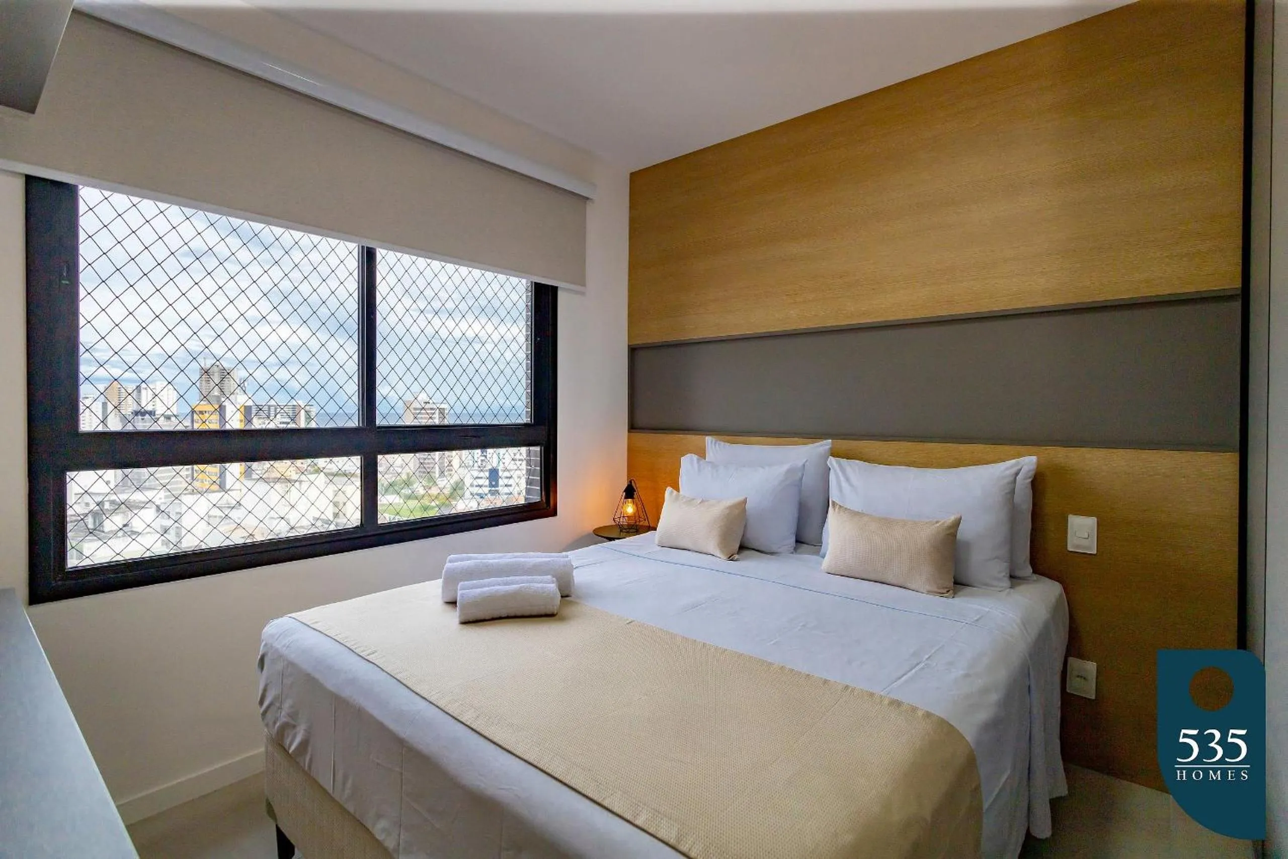 Bedroom, Bed in Lindo e aconchegante com vista panorâmica na Barra