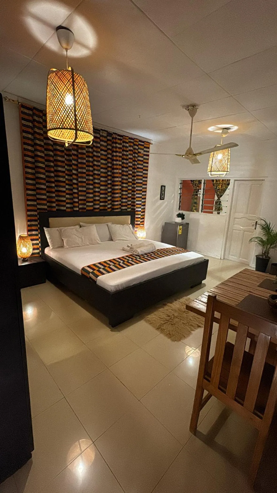 Bed in African Treasure Beach Resort