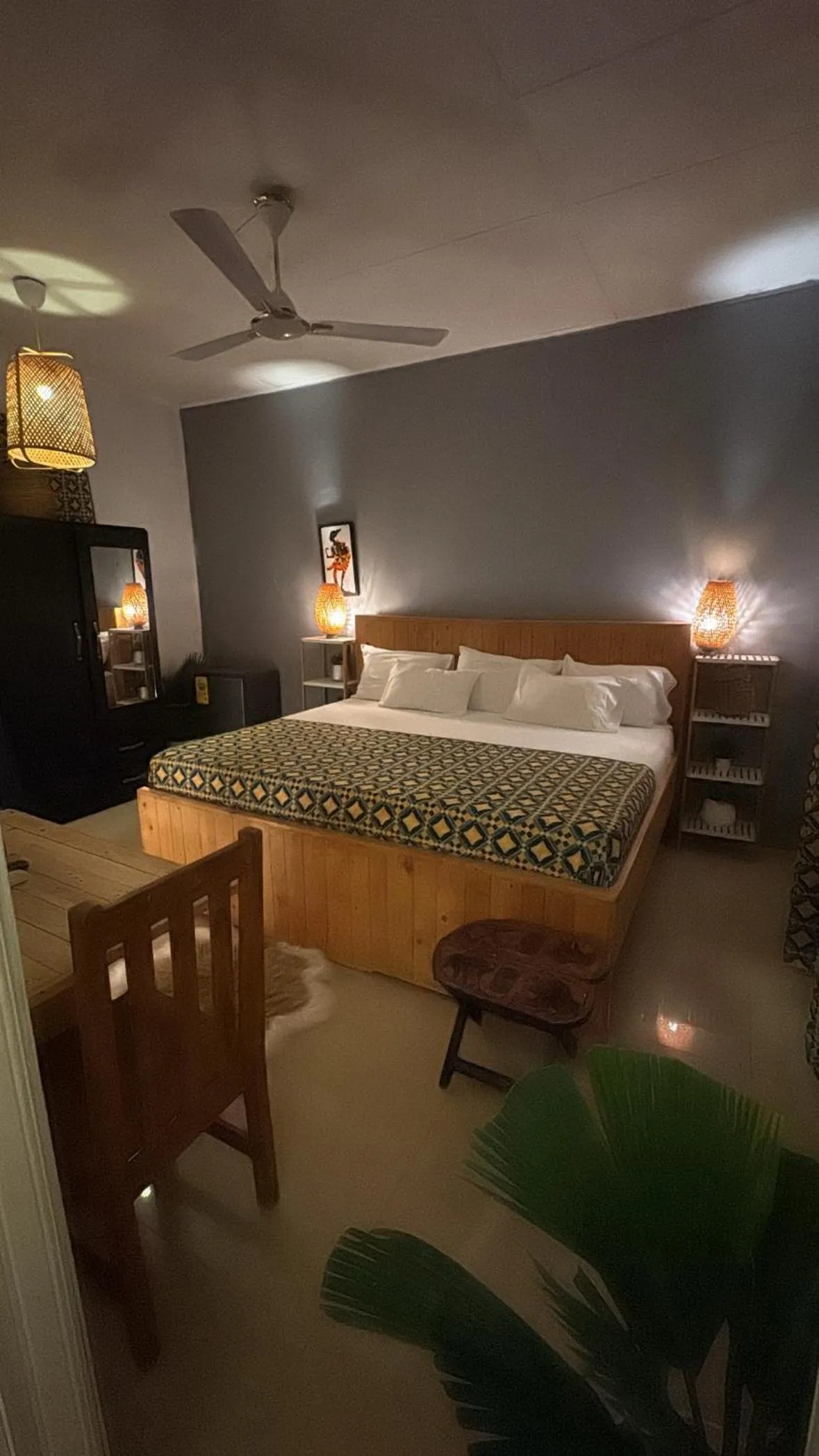 Bed in African Treasure Beach Resort