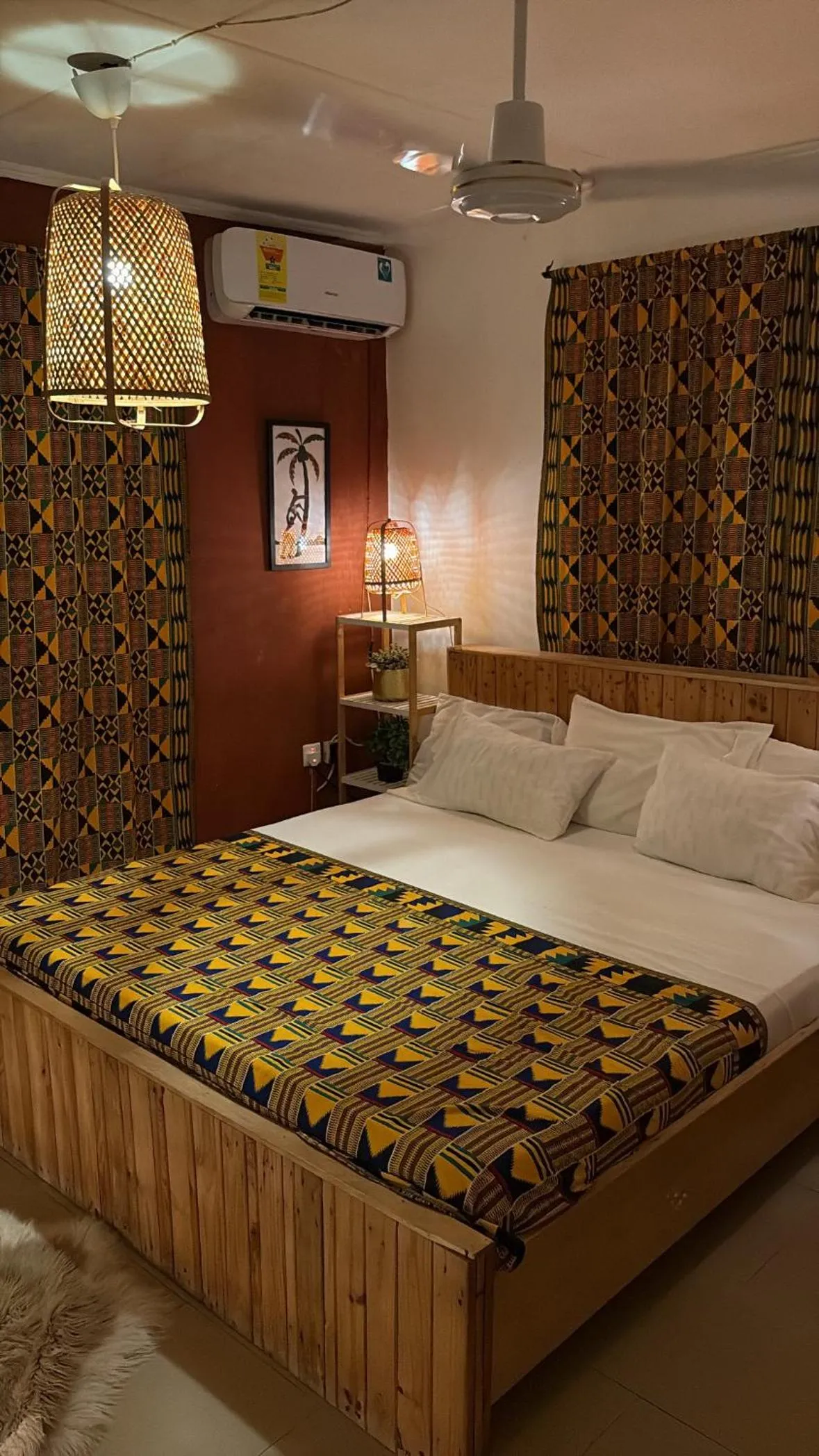 Bed in African Treasure Beach Resort