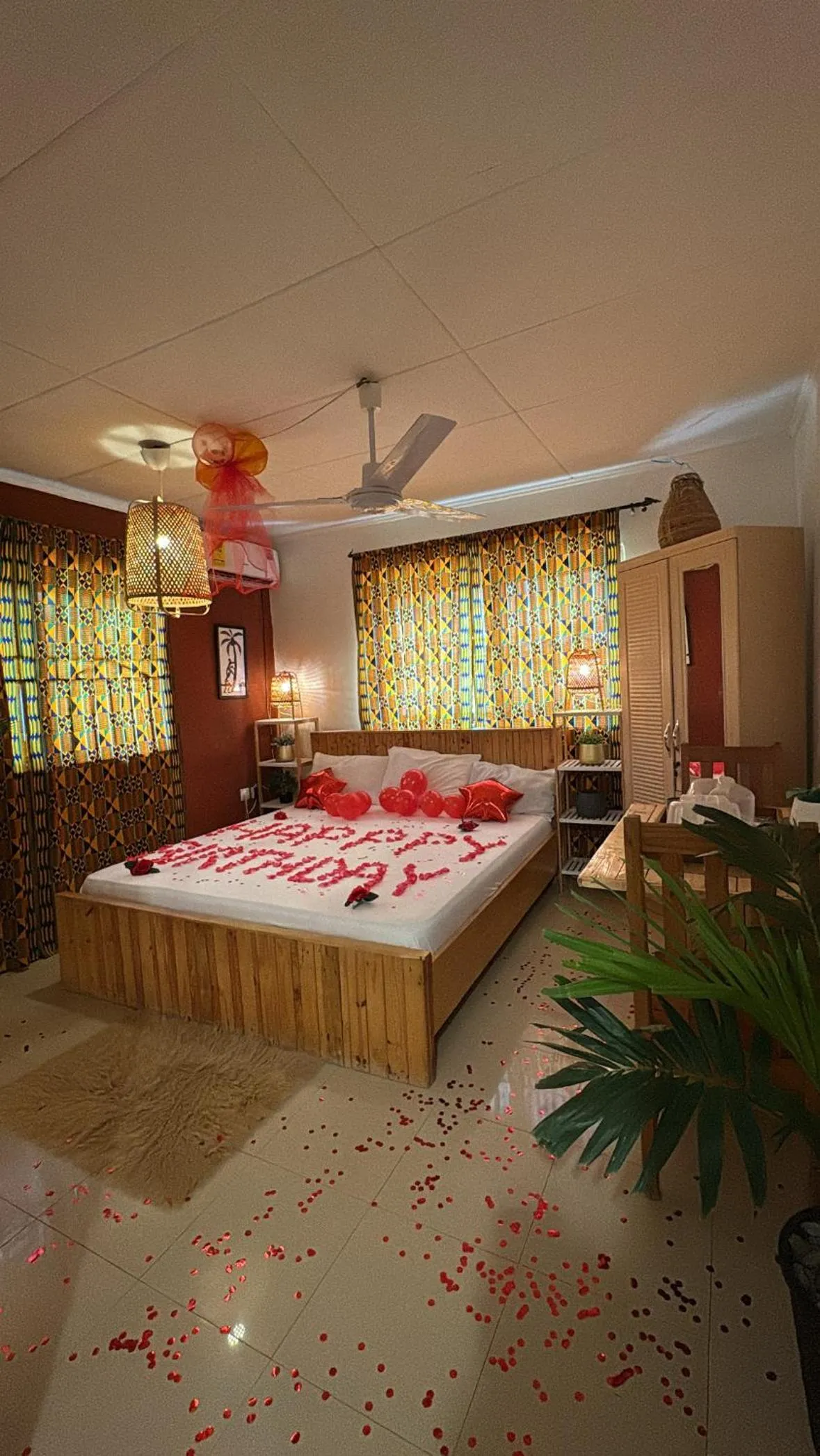 Bed in African Treasure Beach Resort