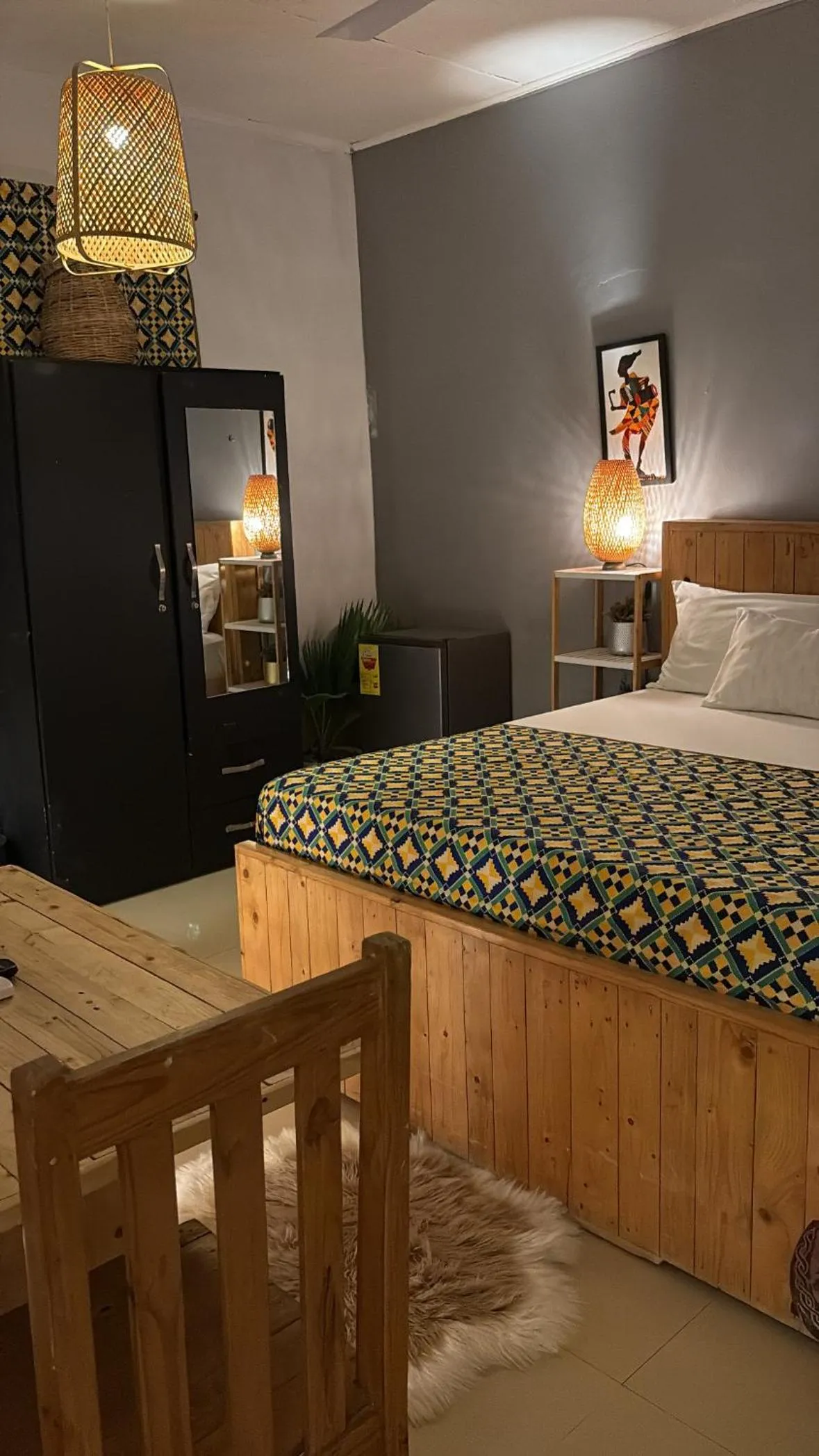 Bed in African Treasure Beach Resort