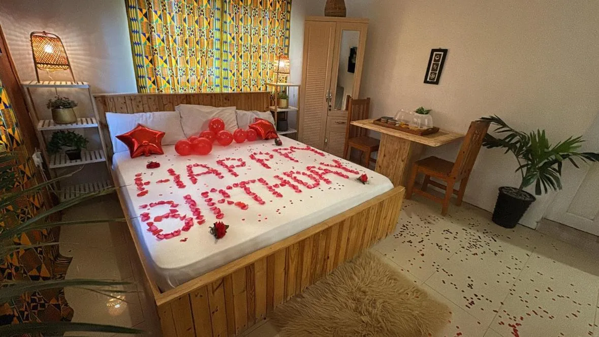 Bed in African Treasure Beach Resort