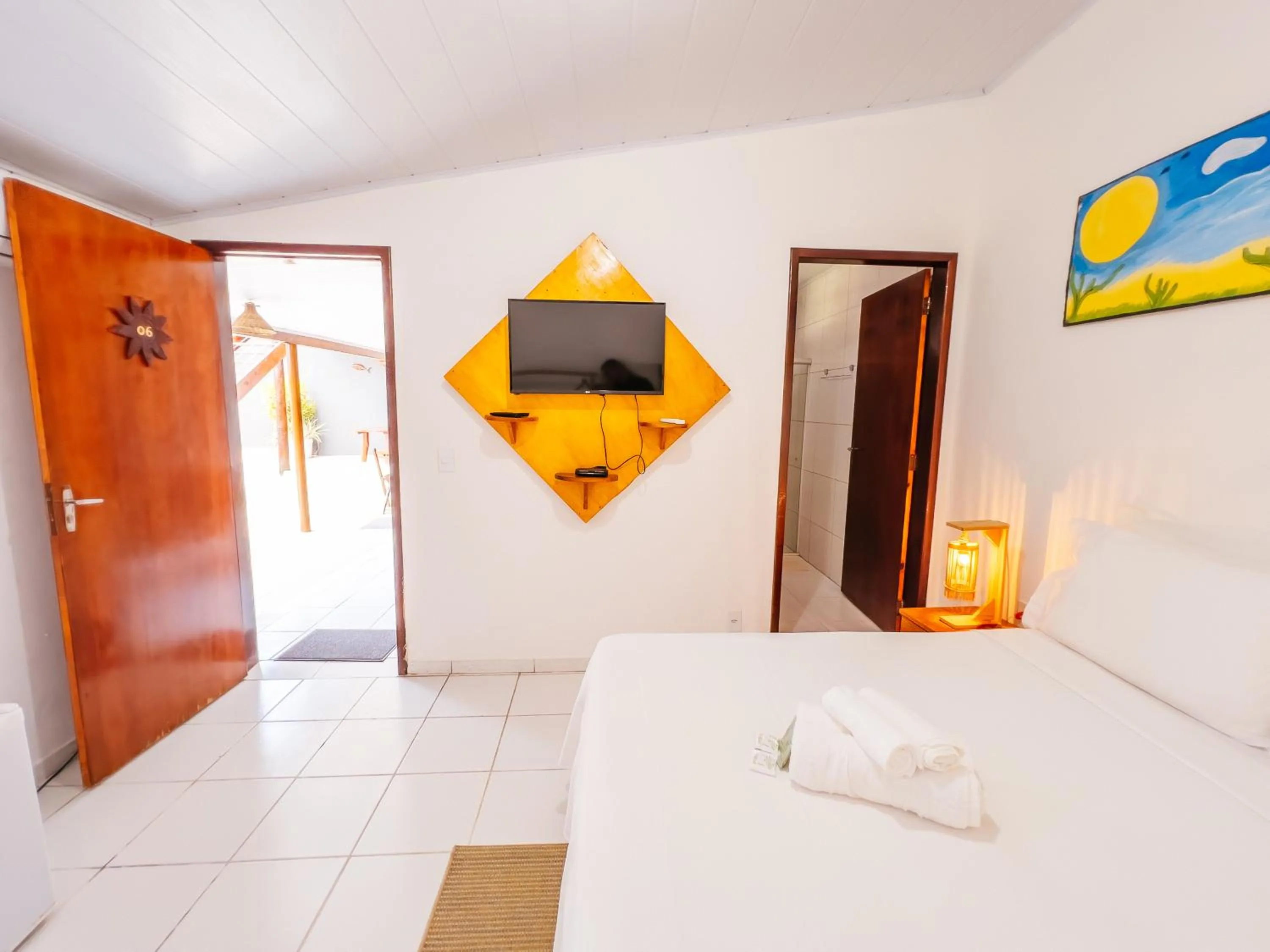 Bed in Pousada do Enildo