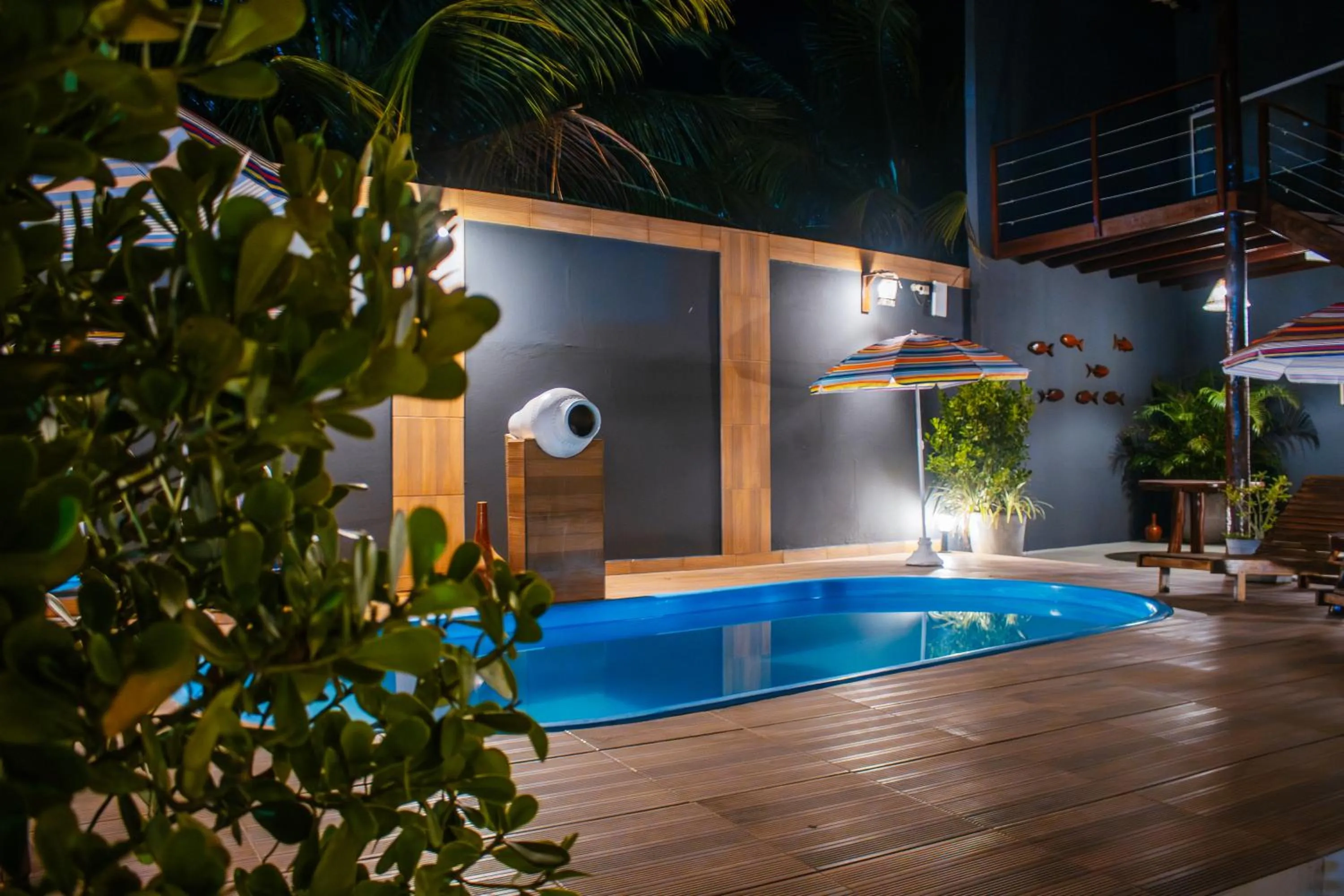 Pool view in Pousada do Enildo