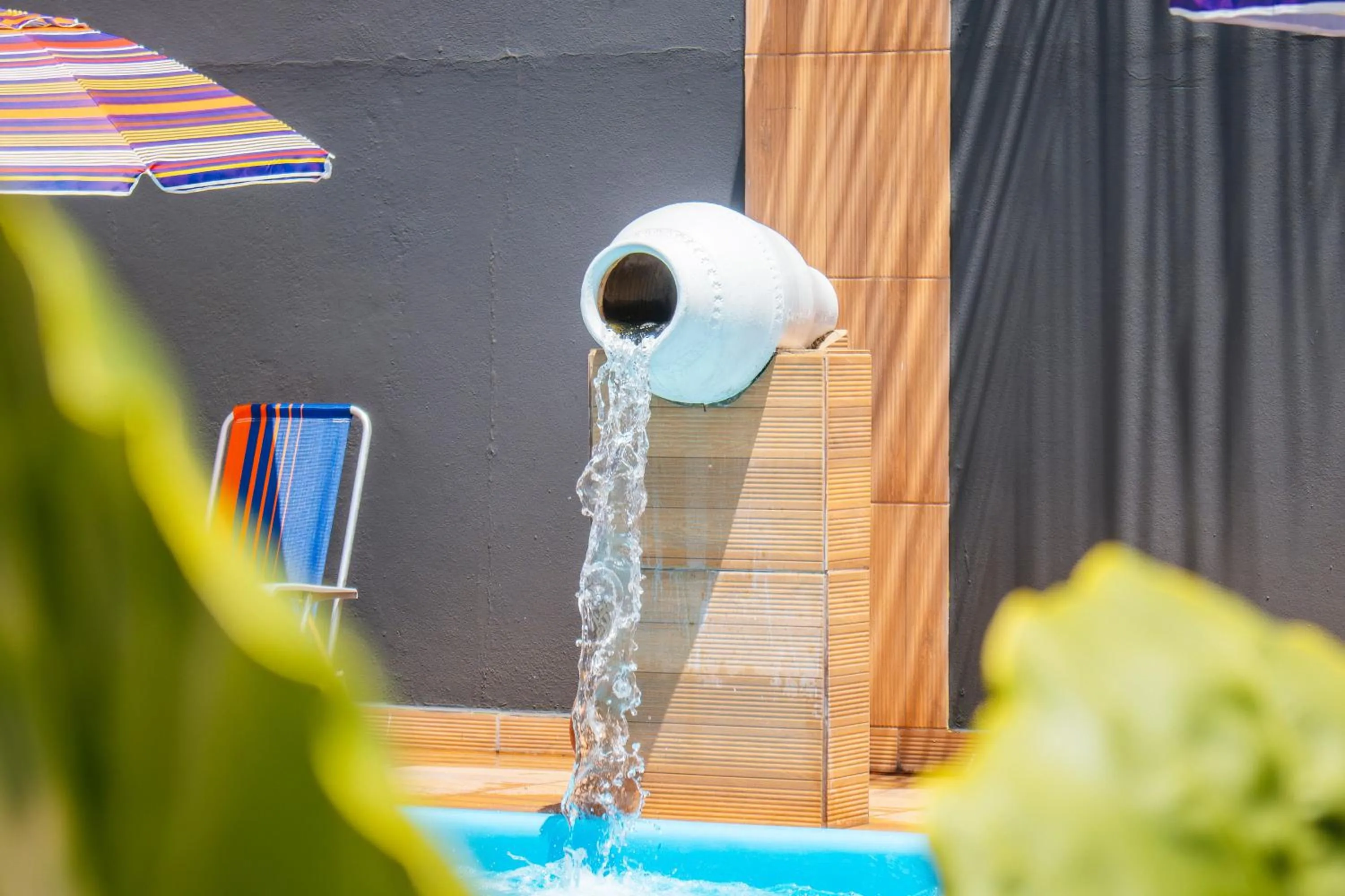 Pool view in Pousada do Enildo