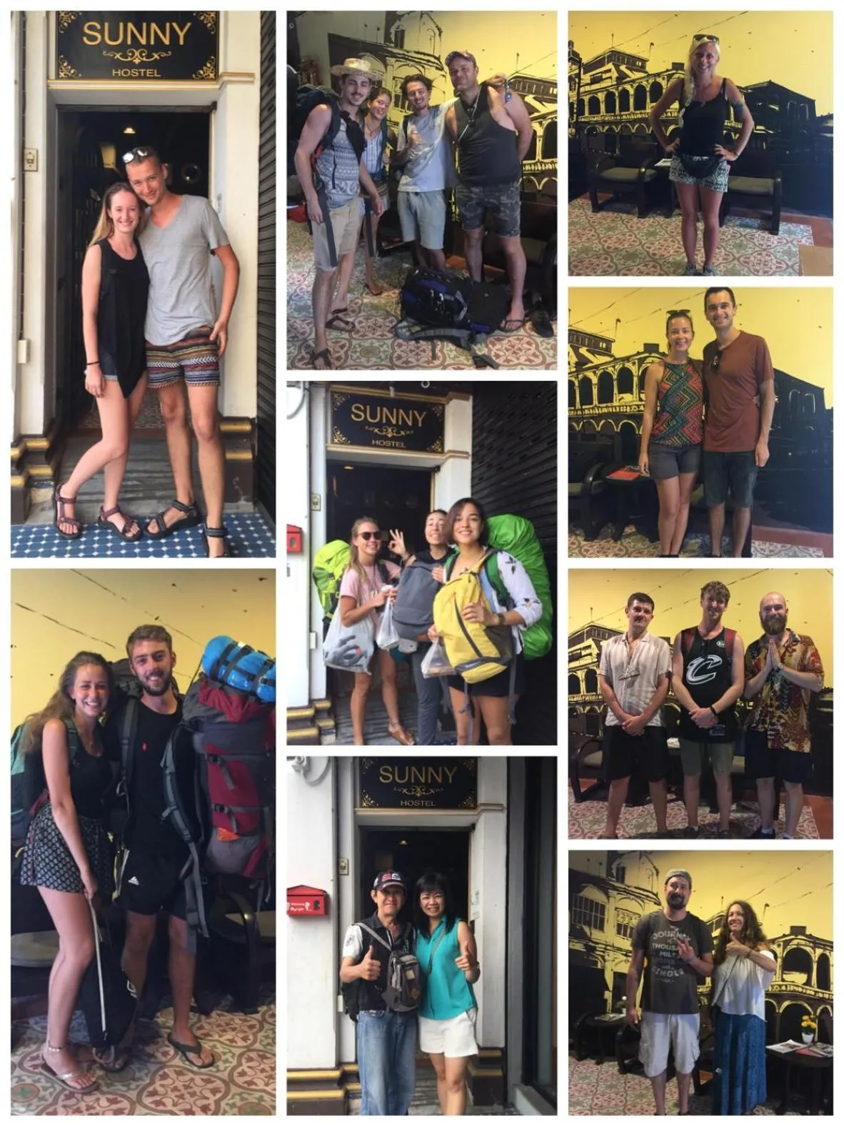 group of guests in Phuket Sunny Hostel