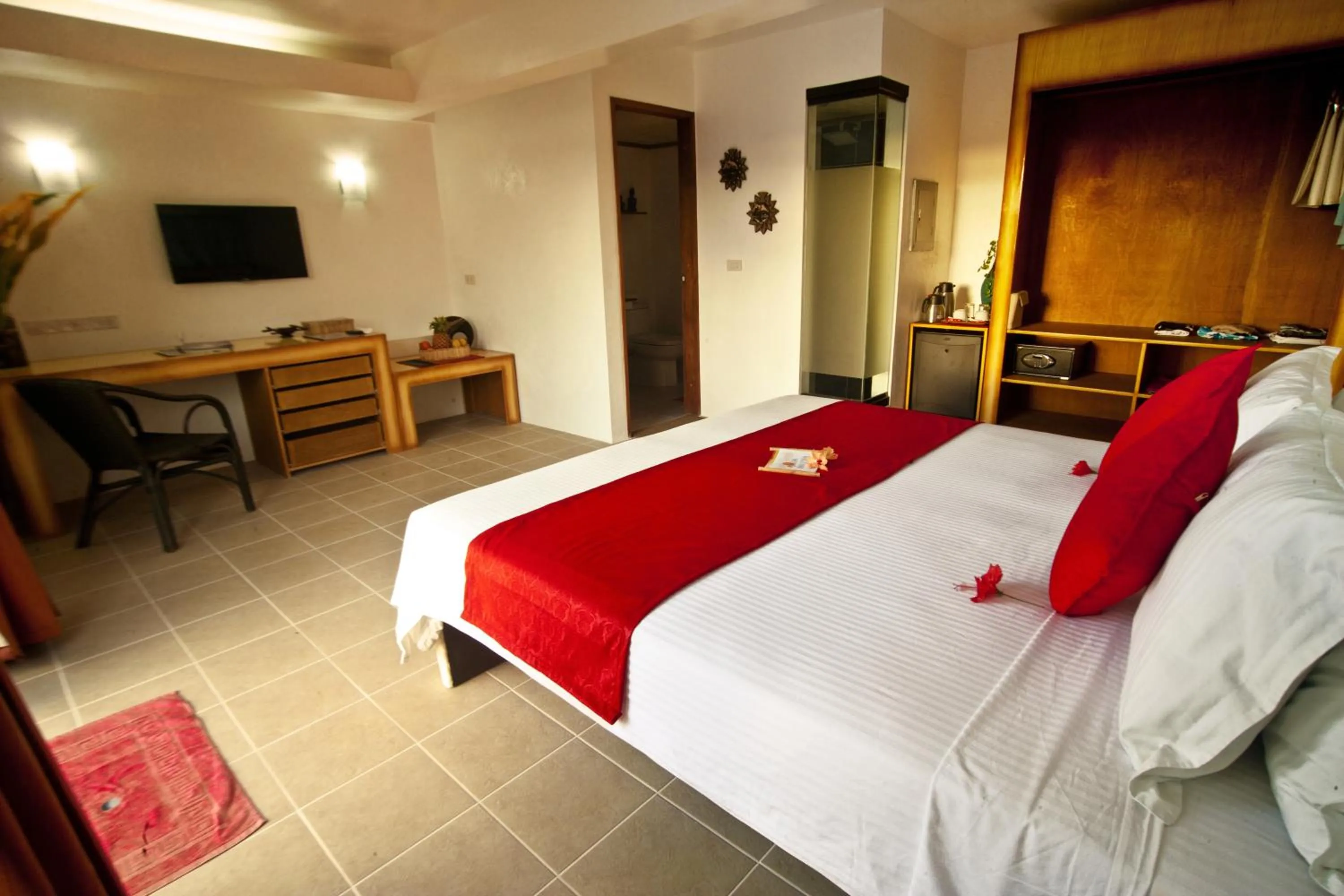 Photo of the whole room, Bed in Asia Grand View Hotel