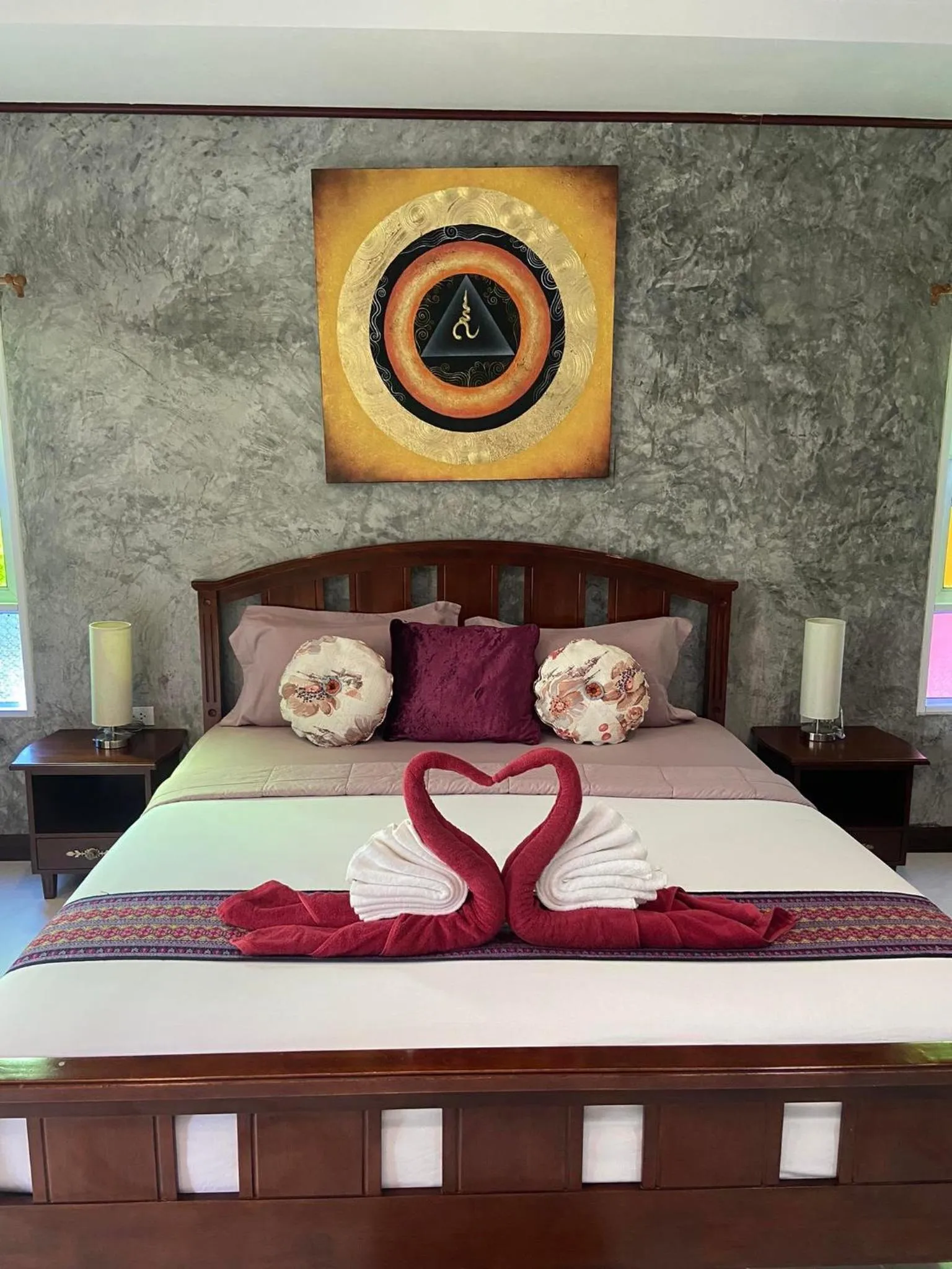 Bed in Thai Smile Bungalows