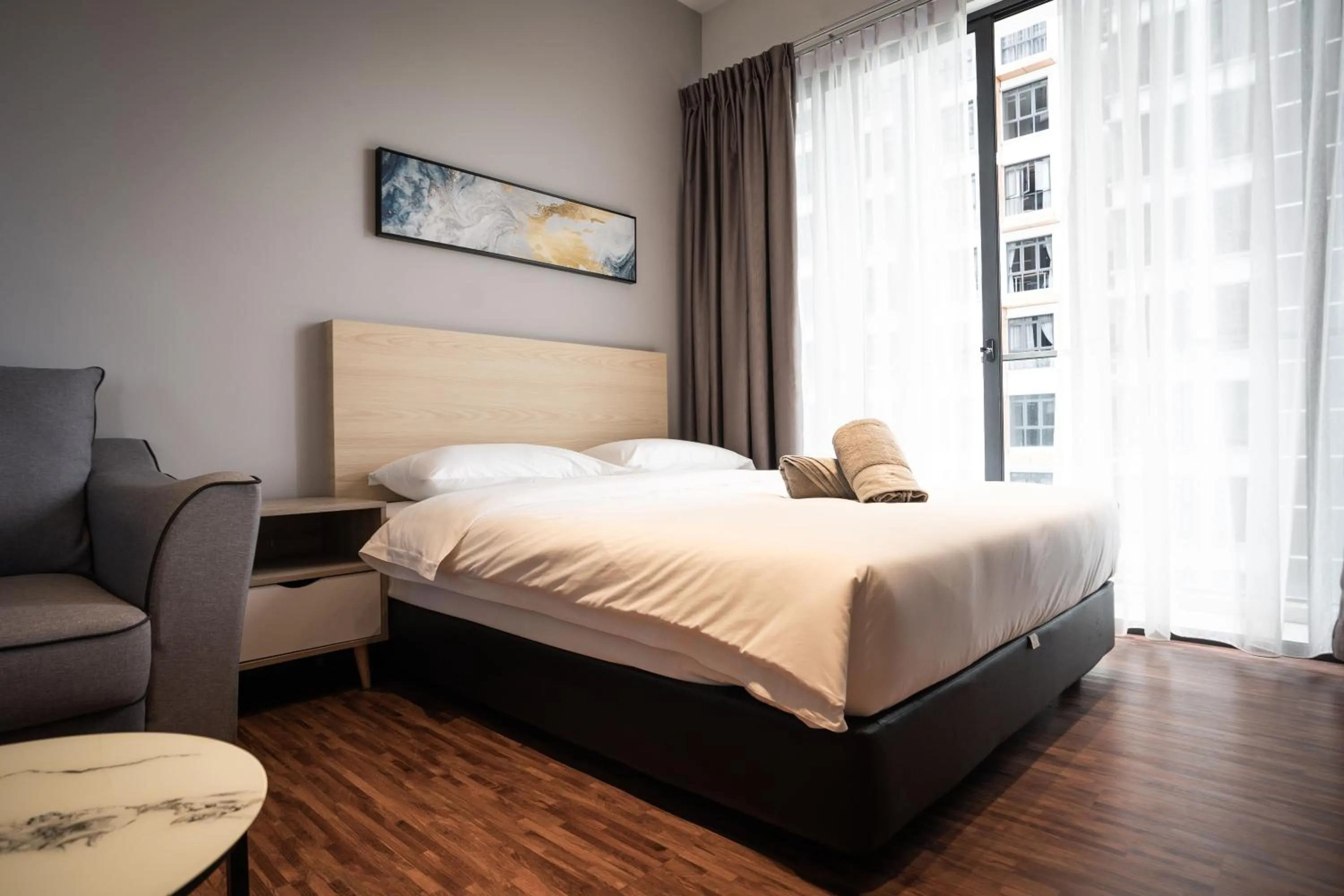 Bedroom, Bed in K Avenue by Pinstay