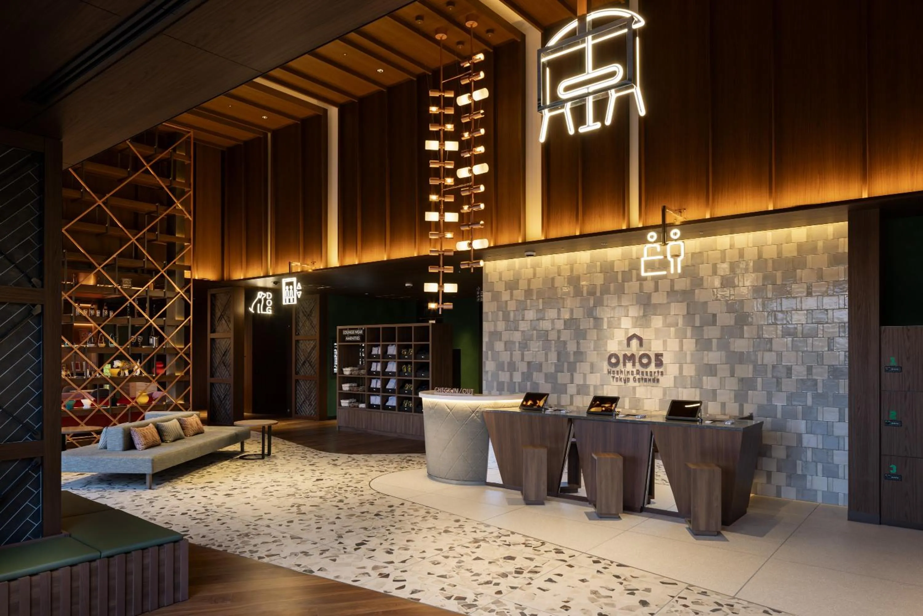 Lobby or reception in OMO5 Tokyo Gotanda by Hoshino Resorts