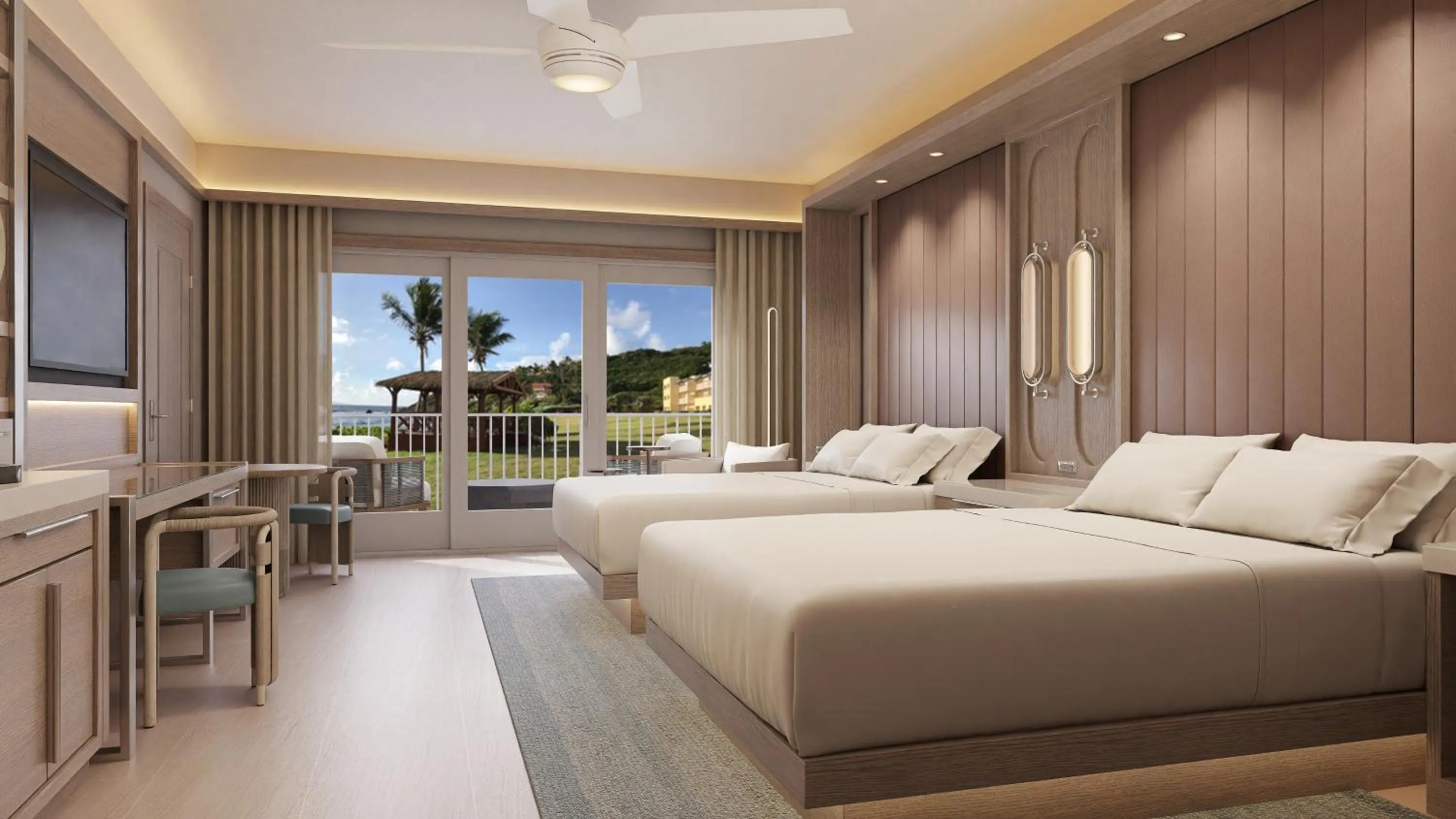 Bed in JW Marriott St Maarten Beach Resort & Spa