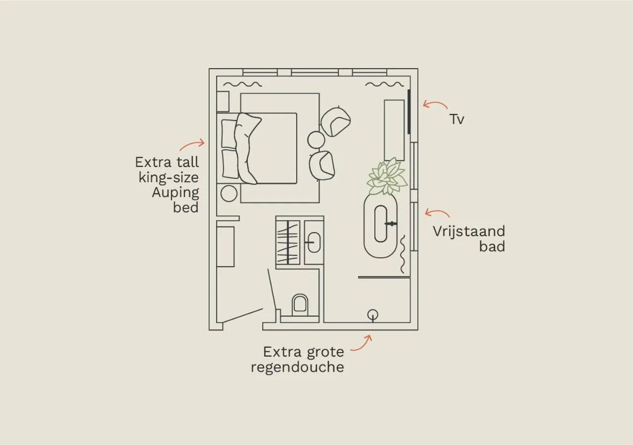 Floor plan in Hotel Ryder I Den Bosch - Vught